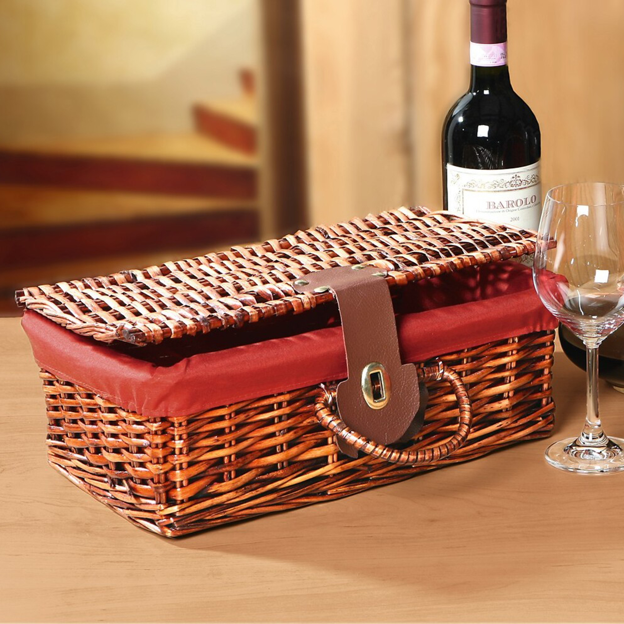 Acheter Coffret en osier avec textil  dans la boutique en ligne de Frank Flechtwaren