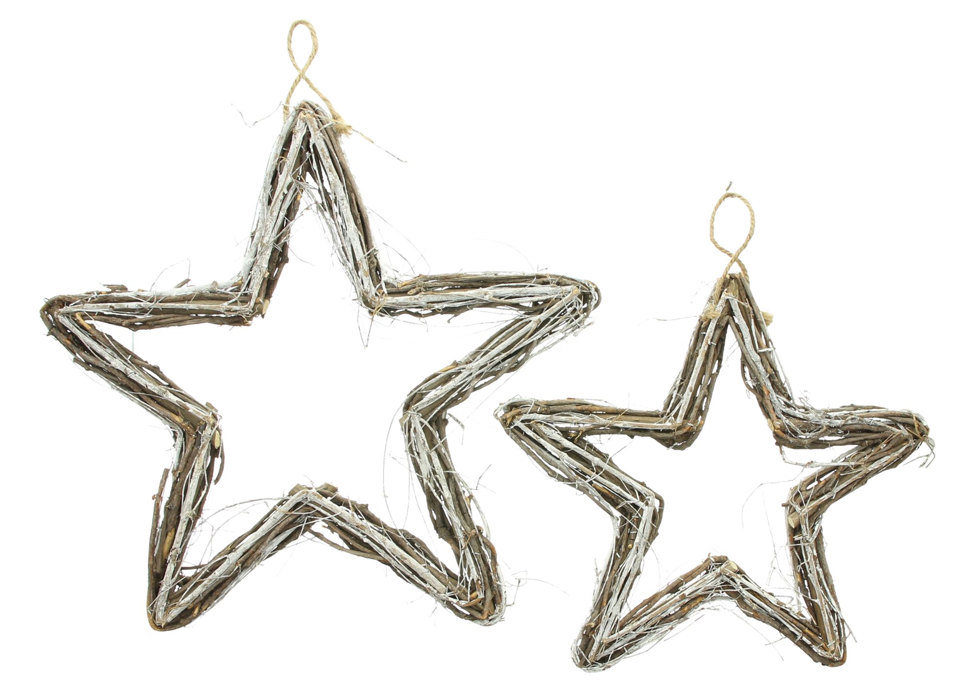 Acheter Lot de 2 étoiles "rustique"  dans la boutique en ligne de Frank Flechtwaren pour Noël
