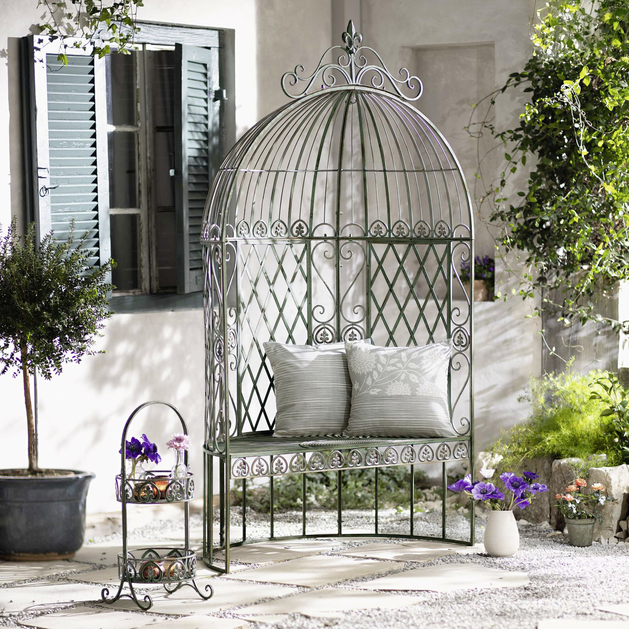 Acheter Banc à baldaquin "ornements"  dans la boutique en ligne de Frank Flechtwaren