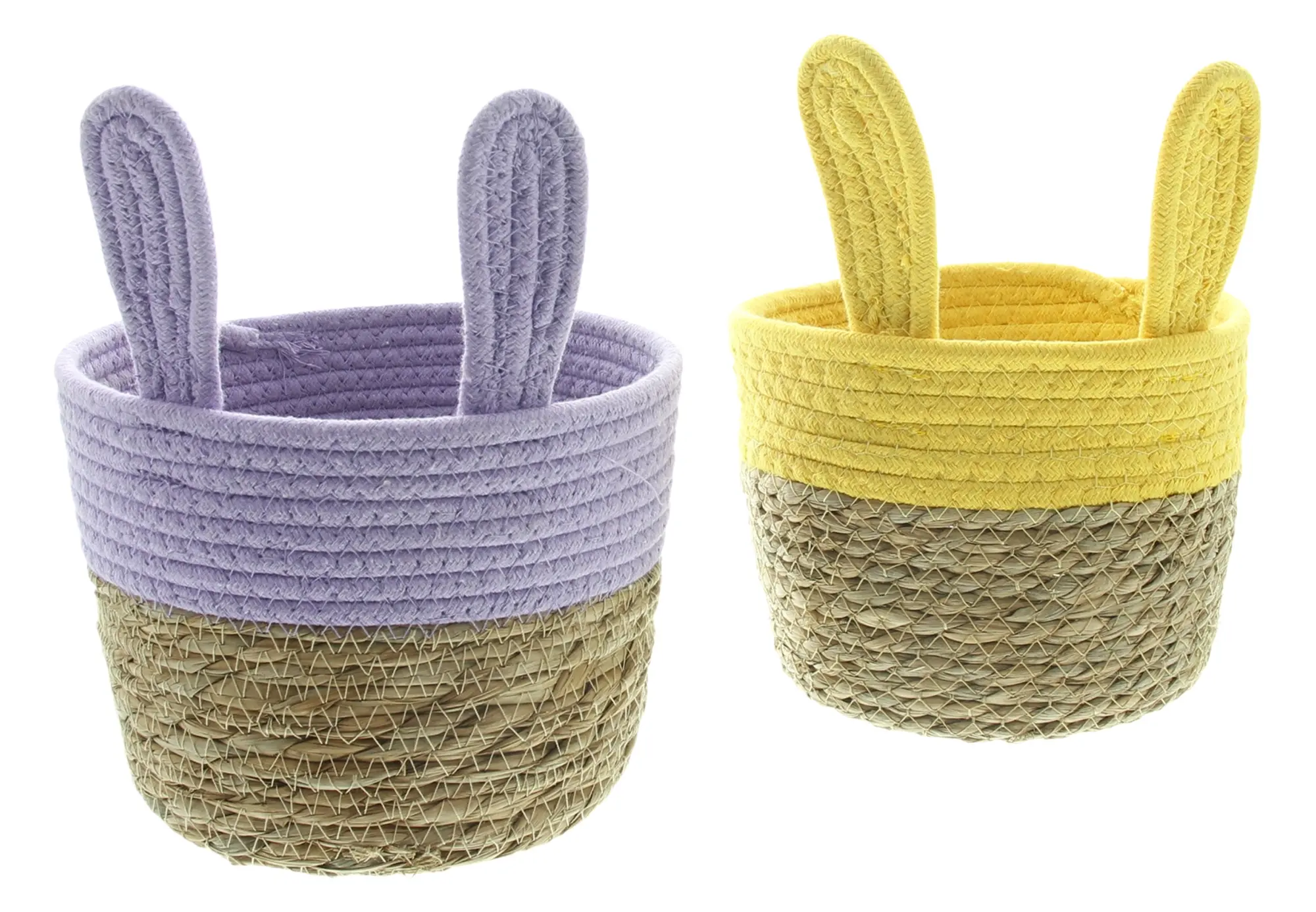 Acheter Lot d 2 paniers de pâques "oreilles de lapin"  dans la boutique en ligne de Frank Flechtwaren pour Tons pastel