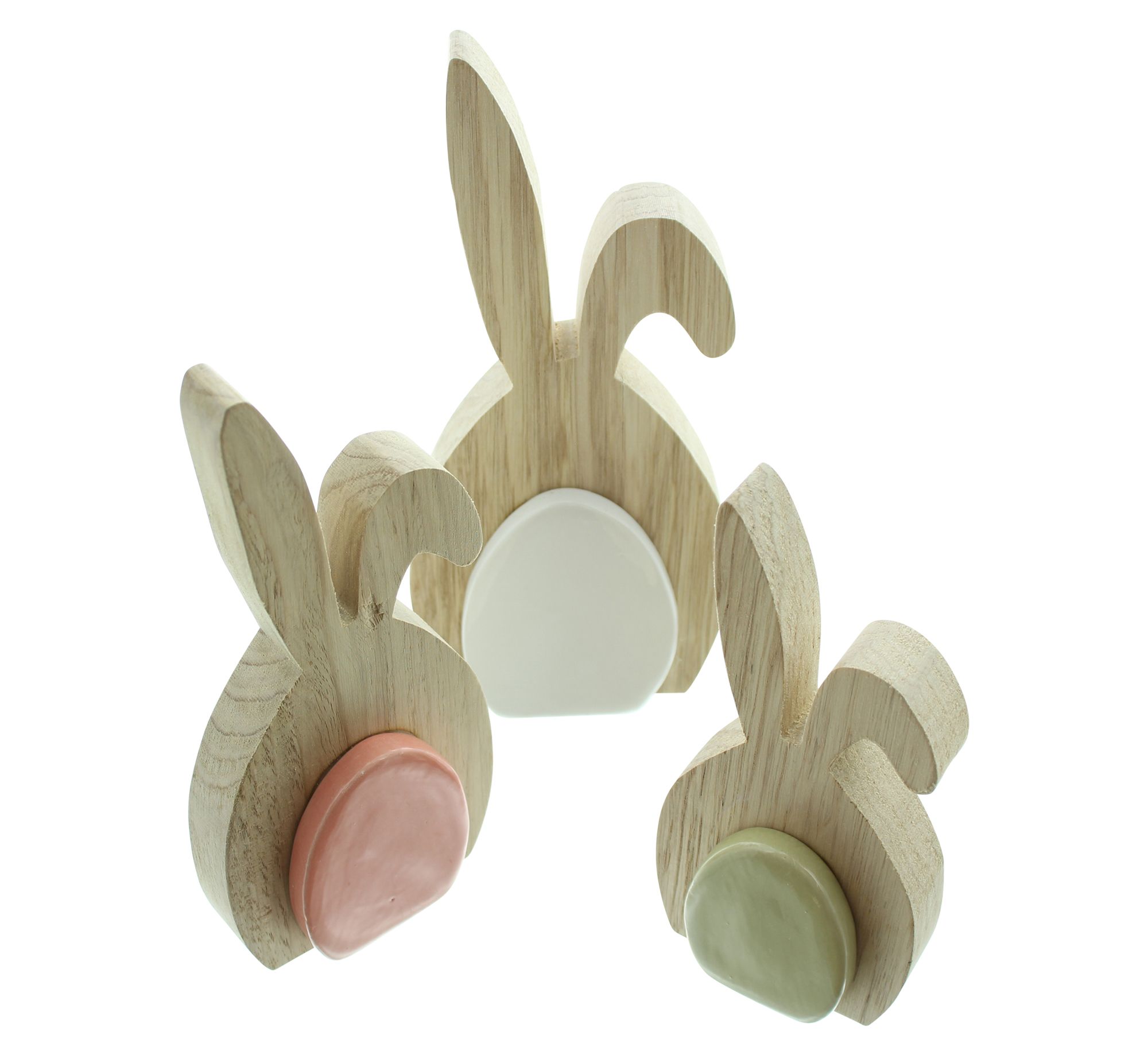 Acheter Lot de 3 lapins "oeuf en porcelaine"  dans la boutique en ligne de Frank Flechtwaren pour Lapin &amp; co