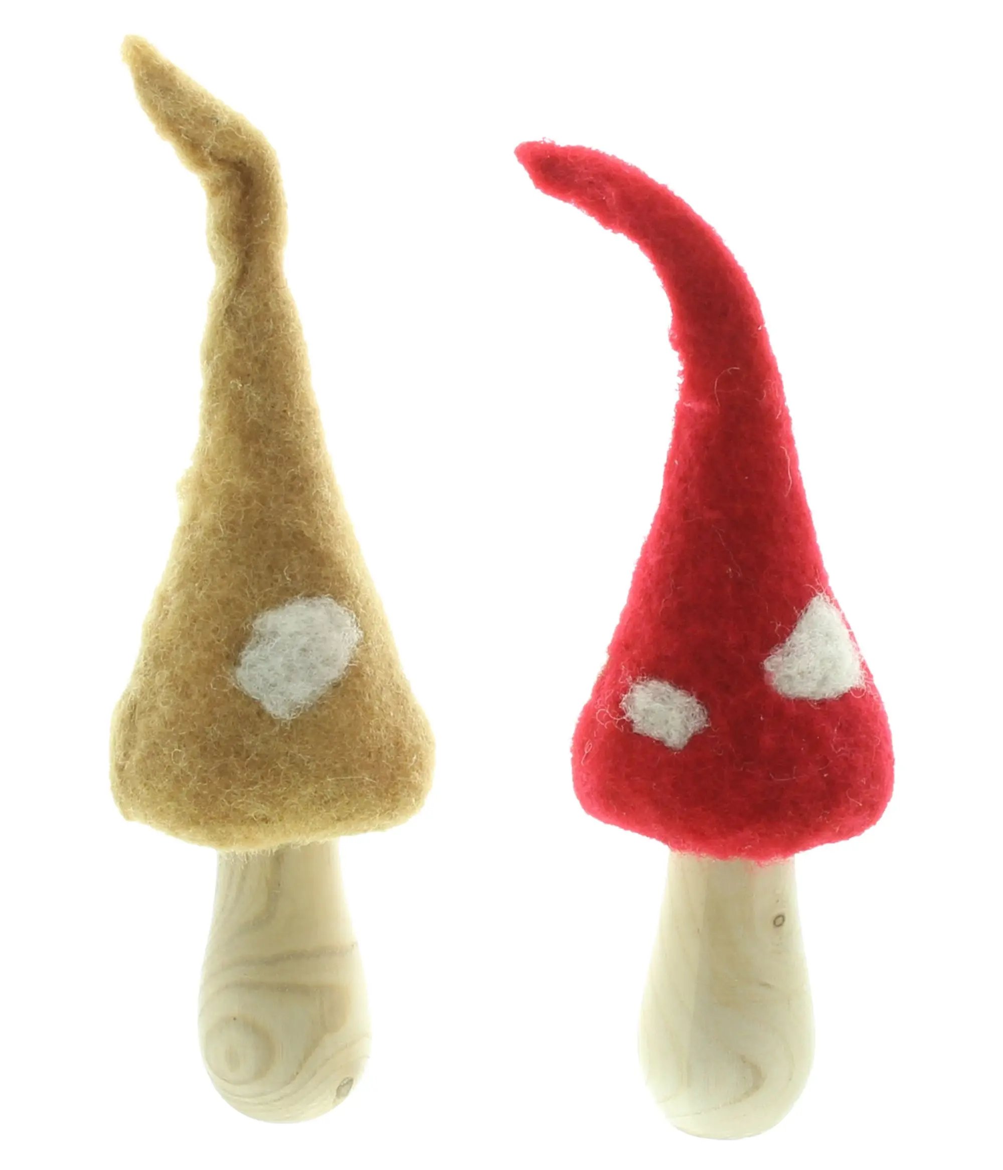 Acheter Lot de 2 champignons "bonnet en feutre"  dans la boutique en ligne de Frank Flechtwaren pour Figurines décoratives
