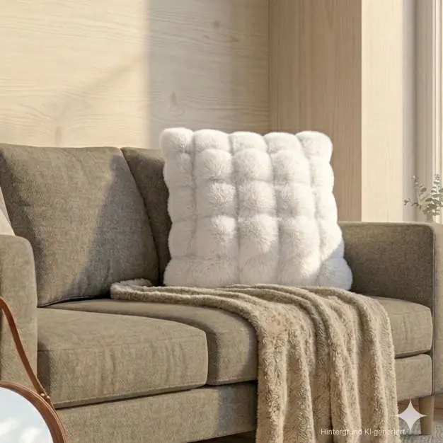 Acheter Housse de coussin "Bubbles", blanc crème  dans la boutique en ligne de Frank Flechtwaren