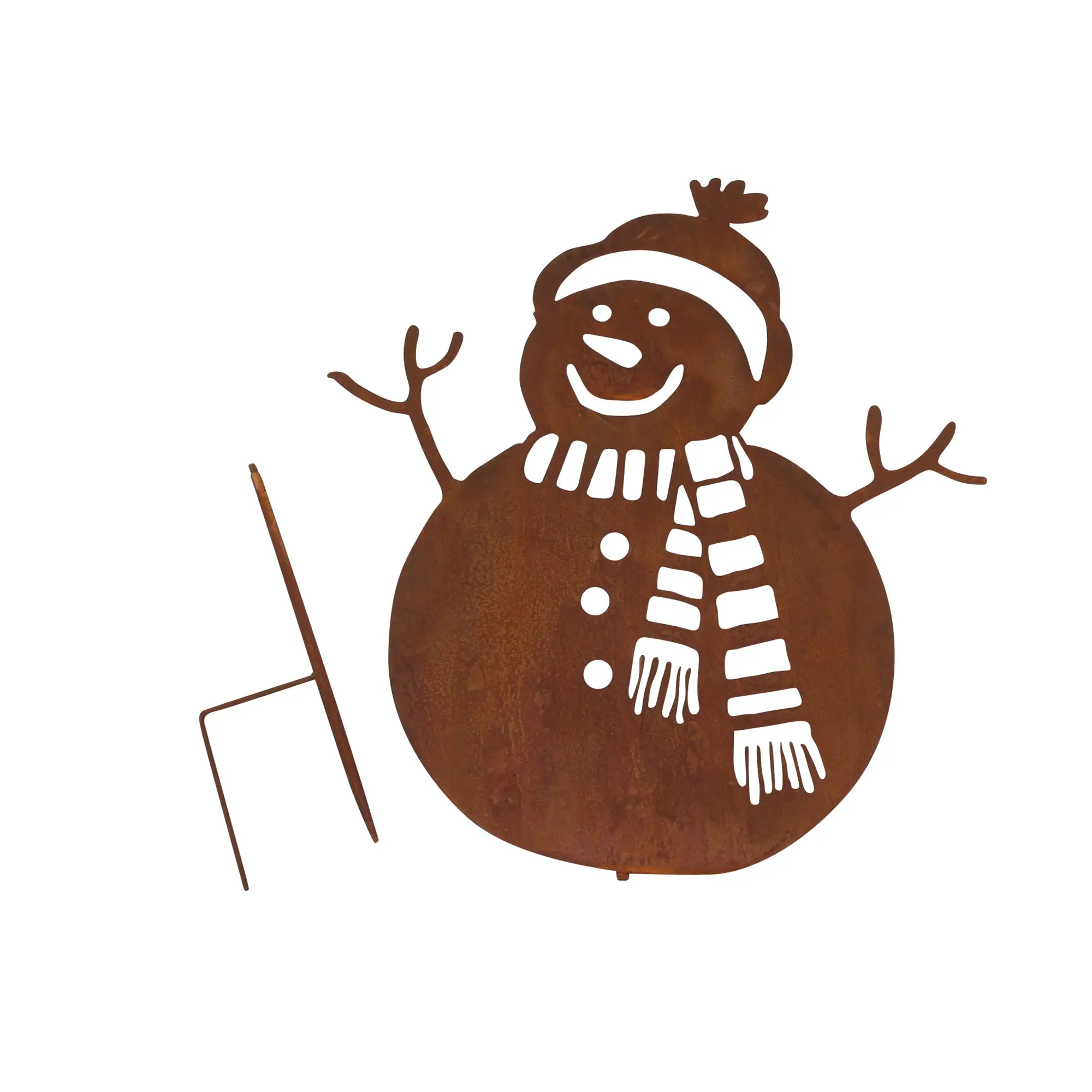 Acheter Piquet de jardin « Bonhomme de neige »  dans la boutique en ligne de Frank Flechtwaren pour Décoration rouille pour votre jardin