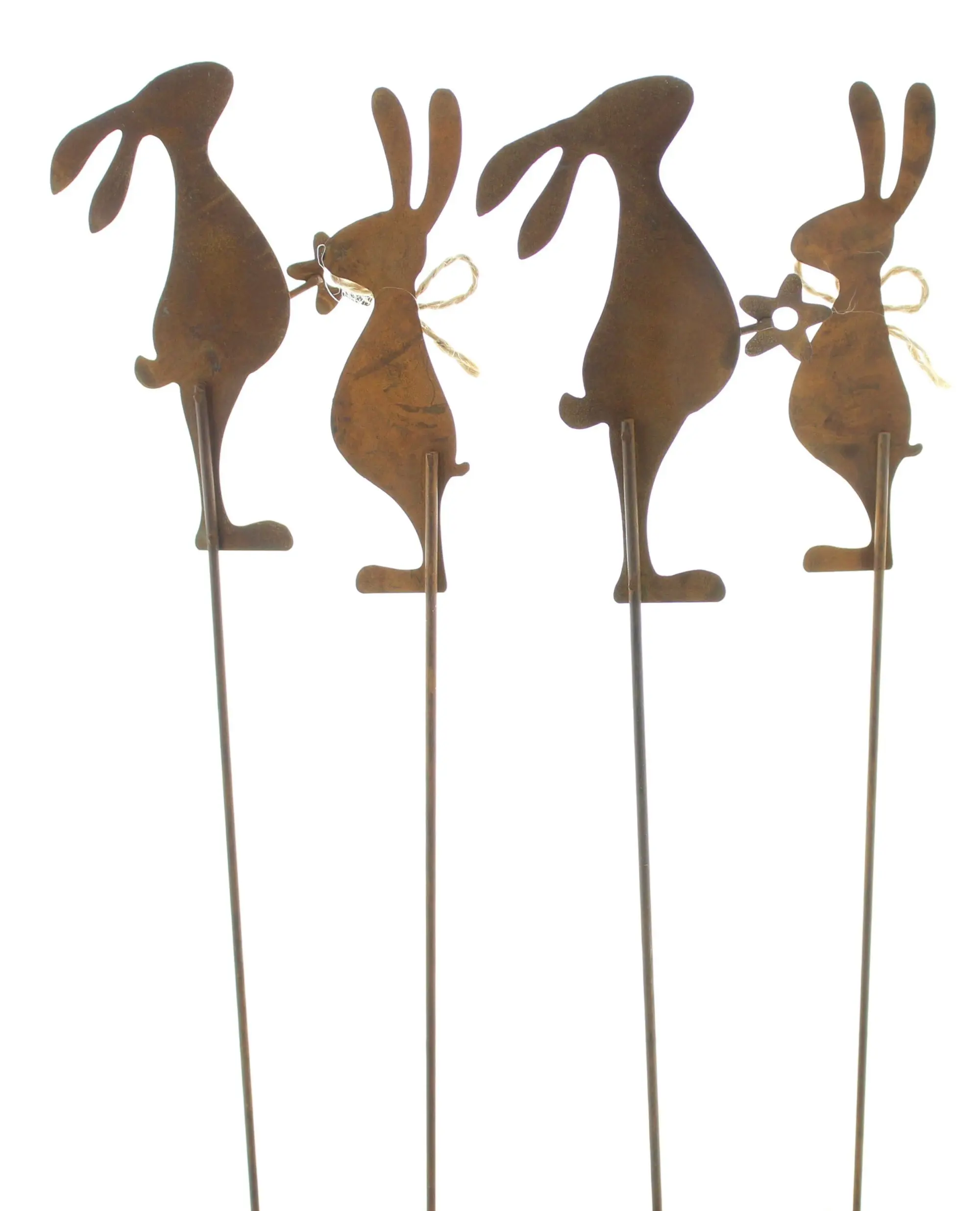 Acheter Lot de 4 pics "lapin de Pâques"  dans la boutique en ligne de Frank Flechtwaren pour Jardin de Pâques coloré