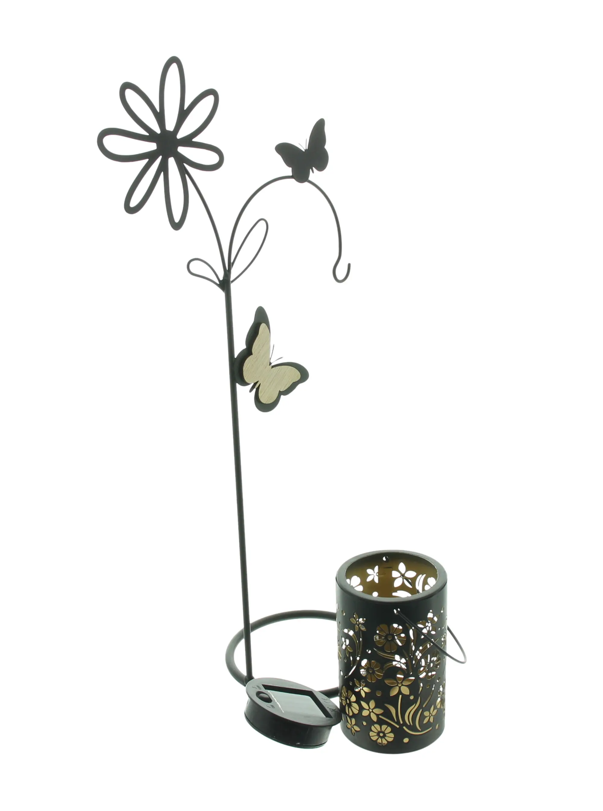 Acheter Déco solaire "lanterne fleurie"  dans la boutique en ligne de Frank Flechtwaren pour Éclairage solaire