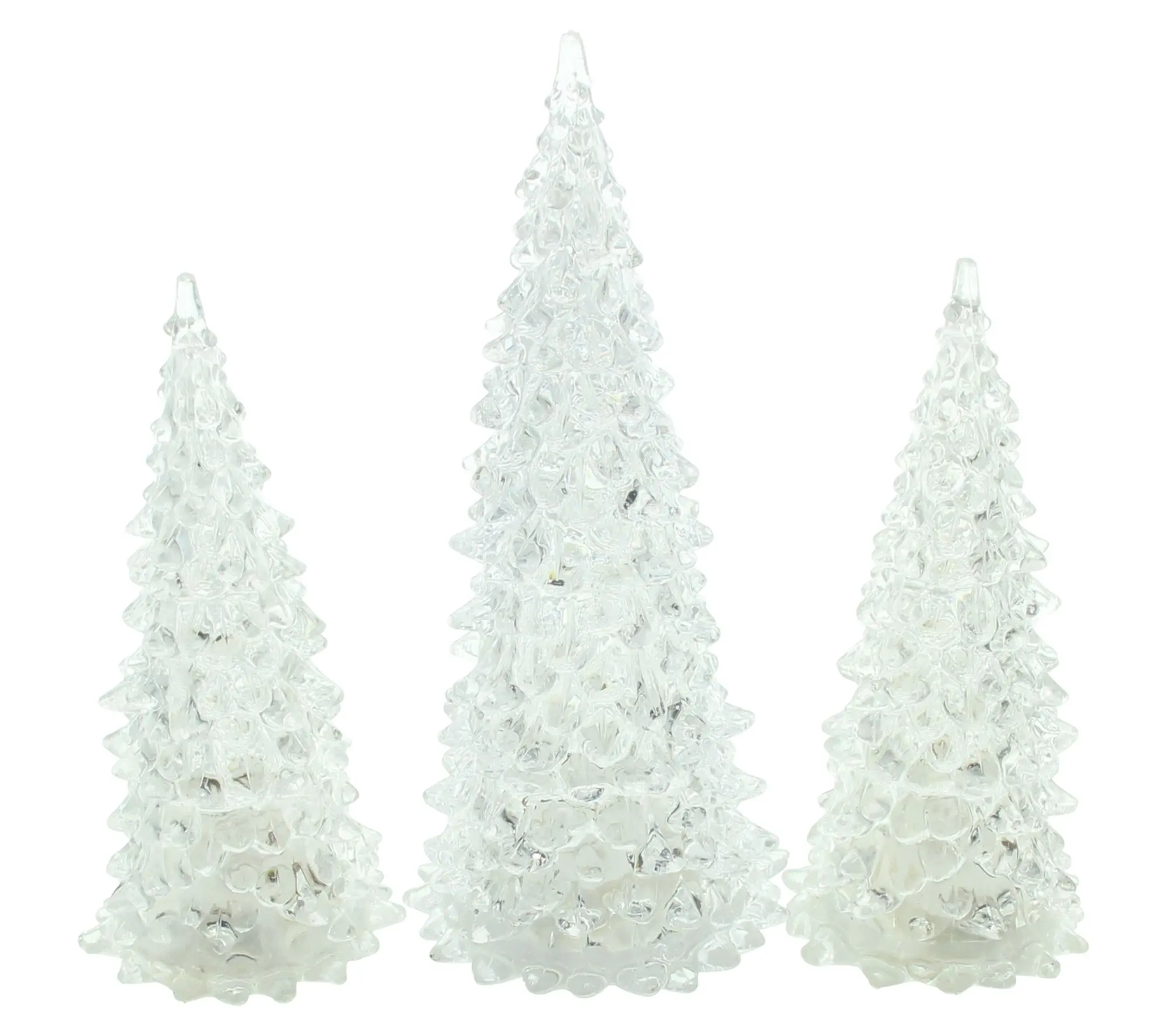 Acheter Lot de 3 sapins LED "Glamour"  dans la boutique en ligne de Frank Flechtwaren pour Décoration de table LED