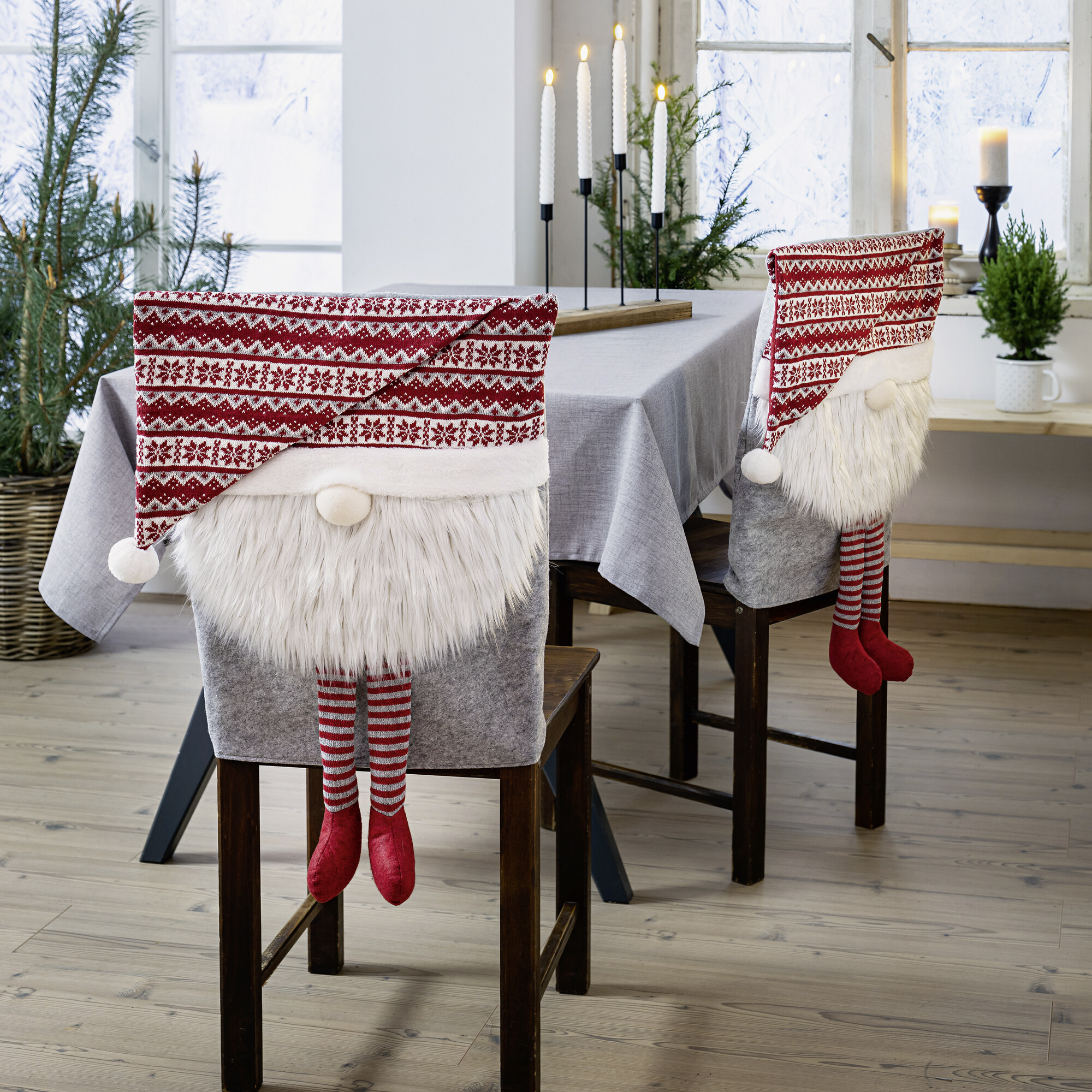 Acheter Nappe "mélange", grise  dans la boutique en ligne de Frank Flechtwaren pour Linge de table d'automne