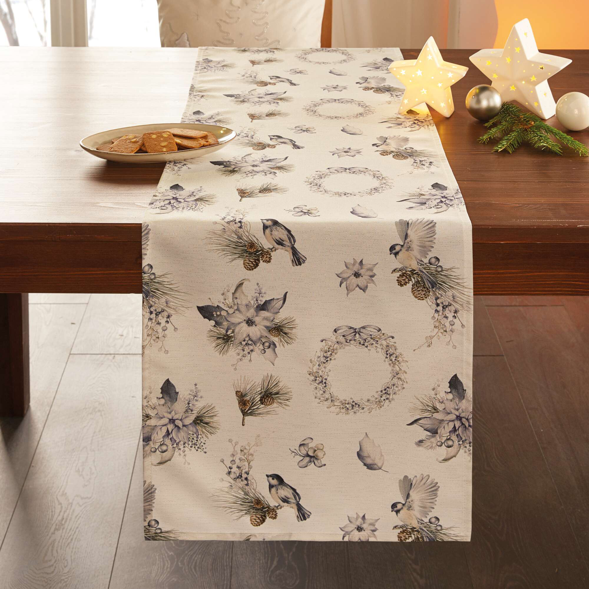 Acheter Chemin de table "oiseau d'hiver"  dans la boutique en ligne de Frank Flechtwaren