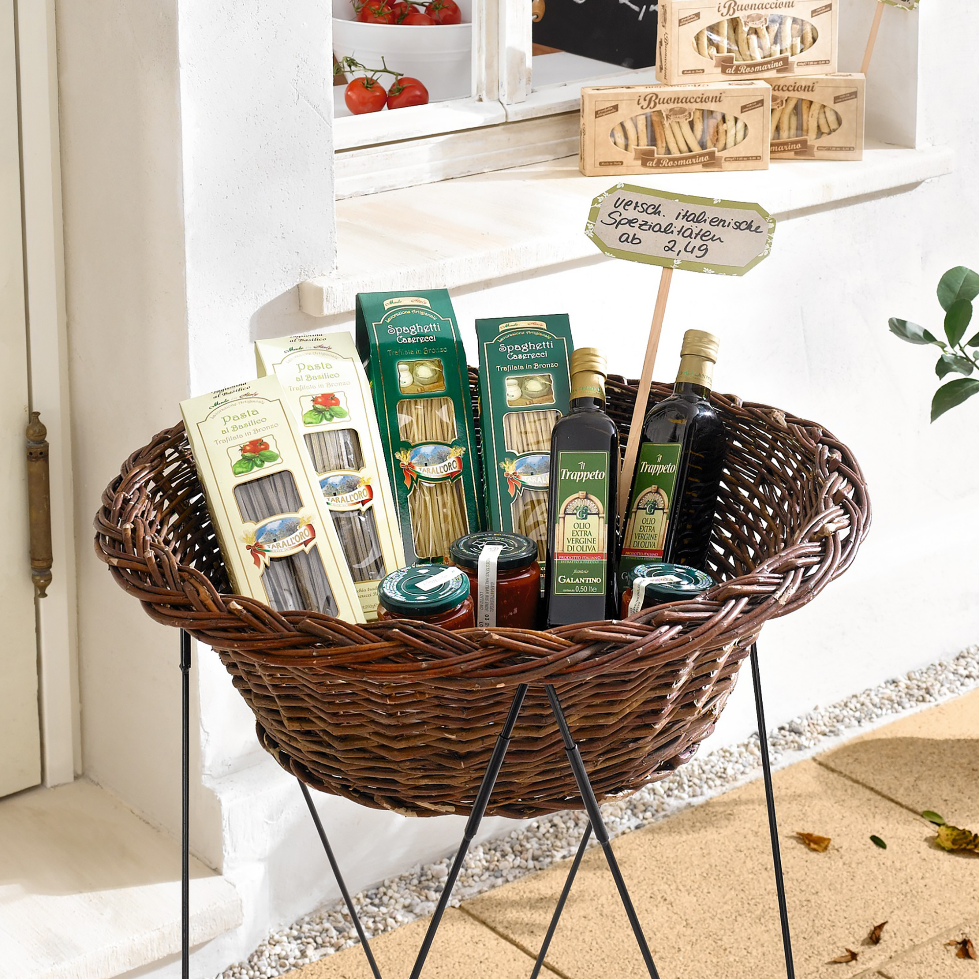 Acheter Panier de présentation "osier naturel", rond  dans la boutique en ligne de Frank Flechtwaren