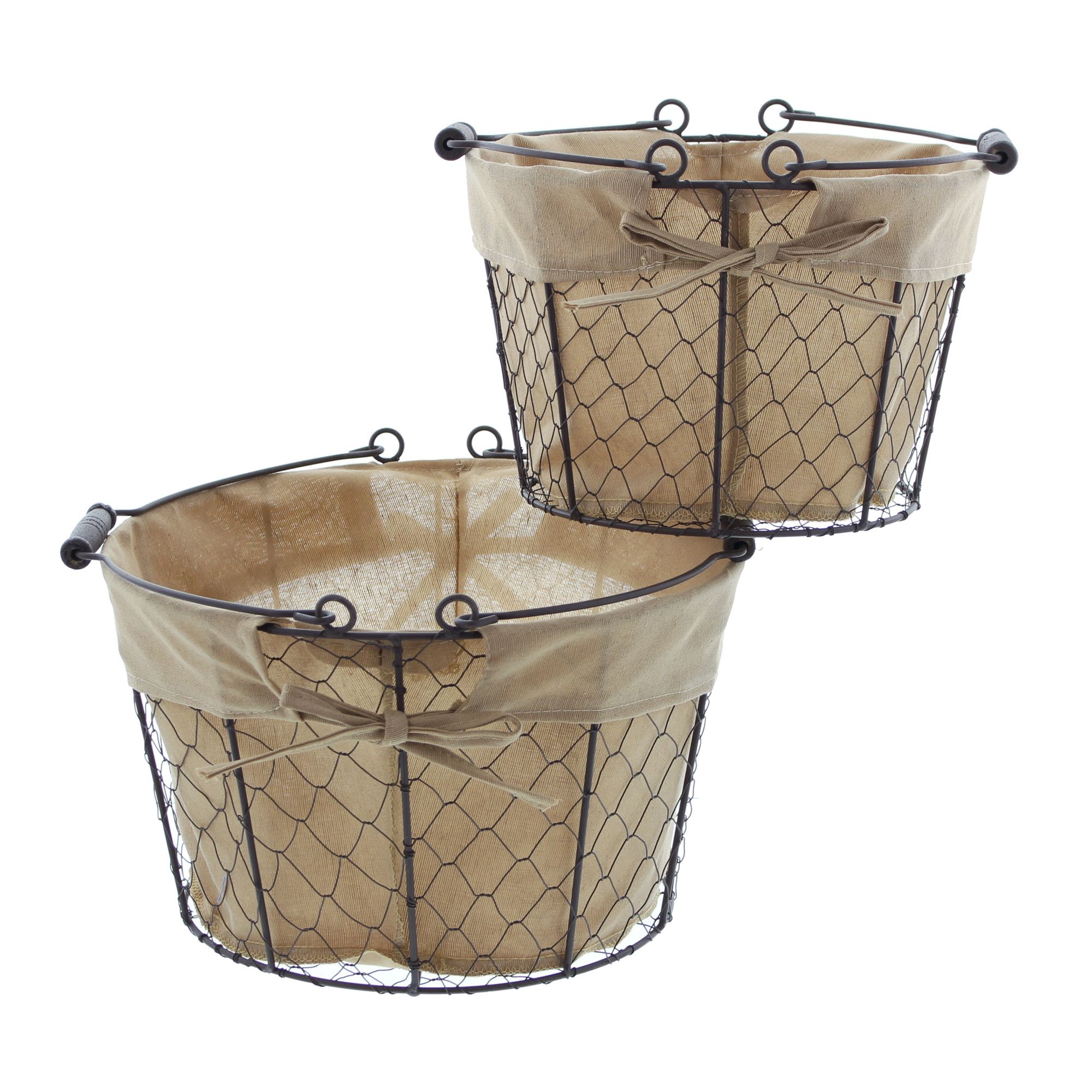 Acheter Lot de 2 paniers à courses "grillage"  dans la boutique en ligne de Frank Flechtwaren pour Pâques