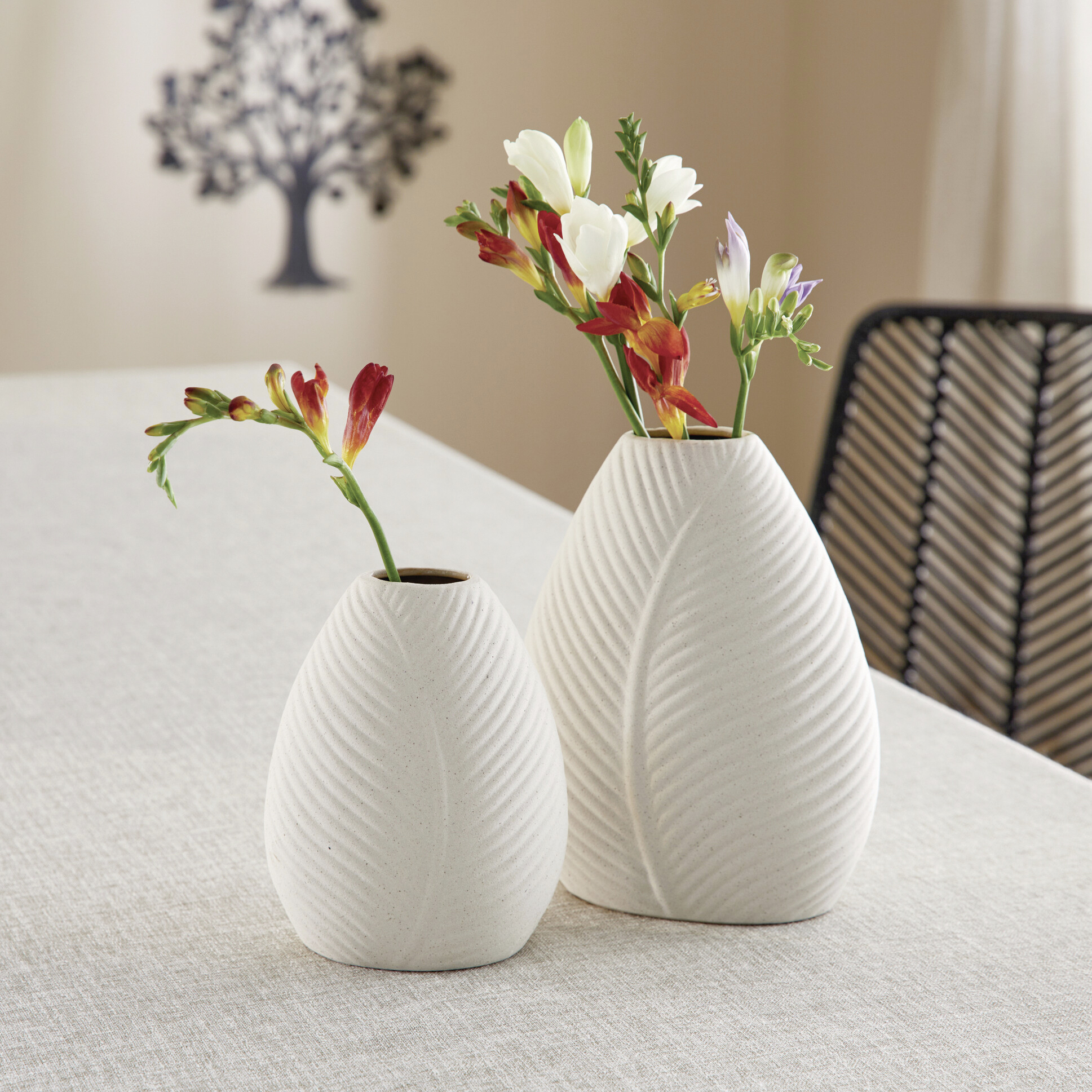 Acheter Lot de 2 vases décoratifs "feuille"  dans la boutique en ligne de Frank Flechtwaren