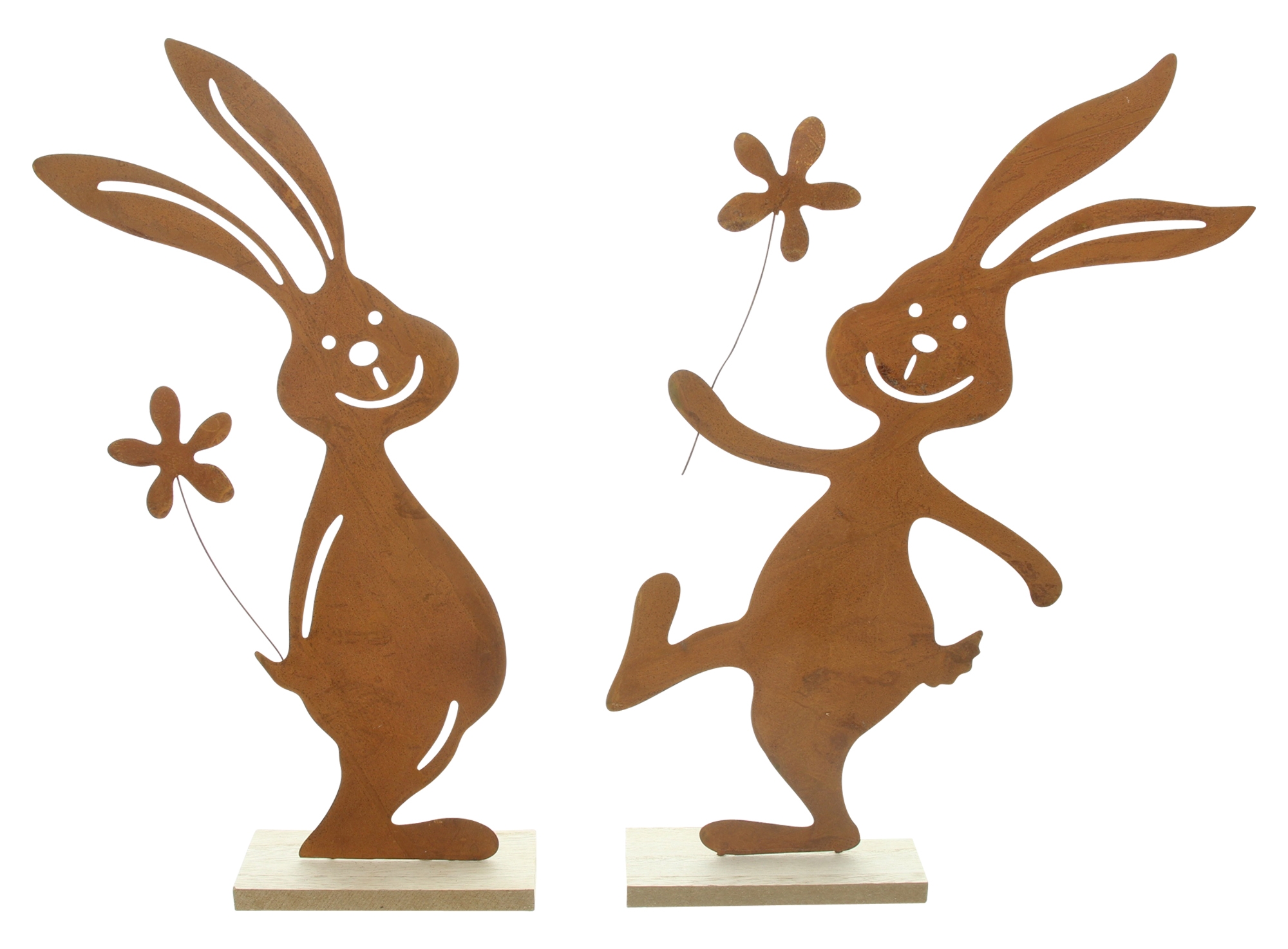 Acheter Lot de 2 figurines "joie de lapins"  dans la boutique en ligne de Frank Flechtwaren pour Nouvel arrivage