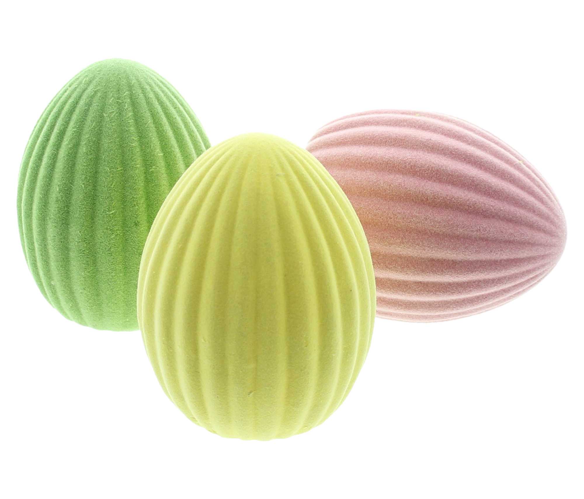 Acheter Lot de 3 oeufs décoratifs "colorés"  dans la boutique en ligne de Frank Flechtwaren pour Pâques