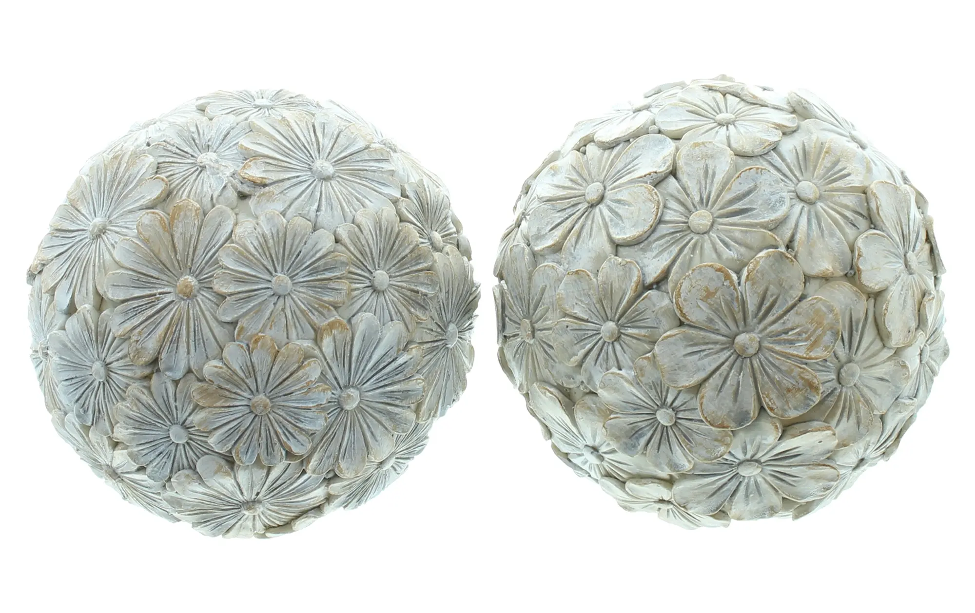 Acheter Lot de 2 boules "fleurs"  dans la boutique en ligne de Frank Flechtwaren pour Boules décoratives
