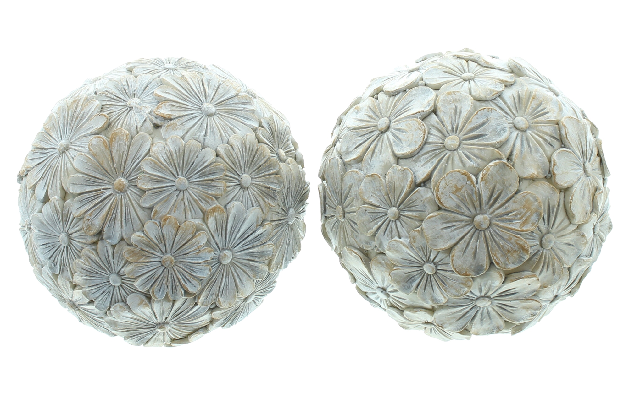 Acheter Lot de 2 boules "fleurs"  dans la boutique en ligne de Frank Flechtwaren pour Boules décoratives