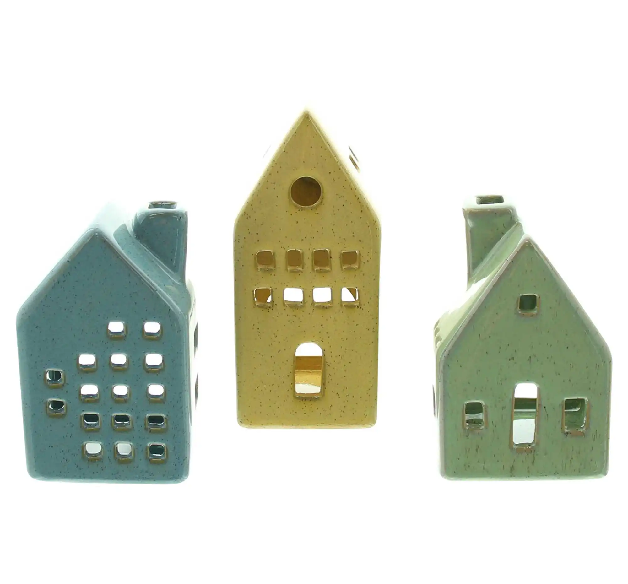 Acheter Lot de 3 photophores "maisons"  dans la boutique en ligne de Frank Flechtwaren pour Pâques
