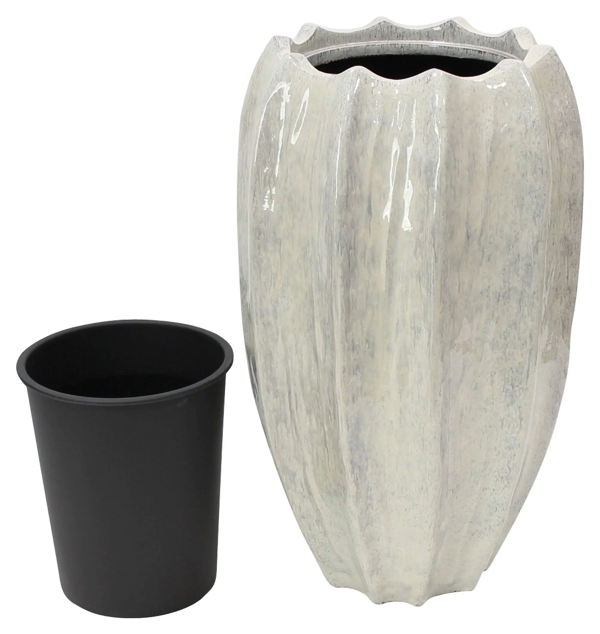 Acheter Cache-pot « Almond Beige » dans la boutique en ligne de Frank Flechtwaren pour Jardinières
