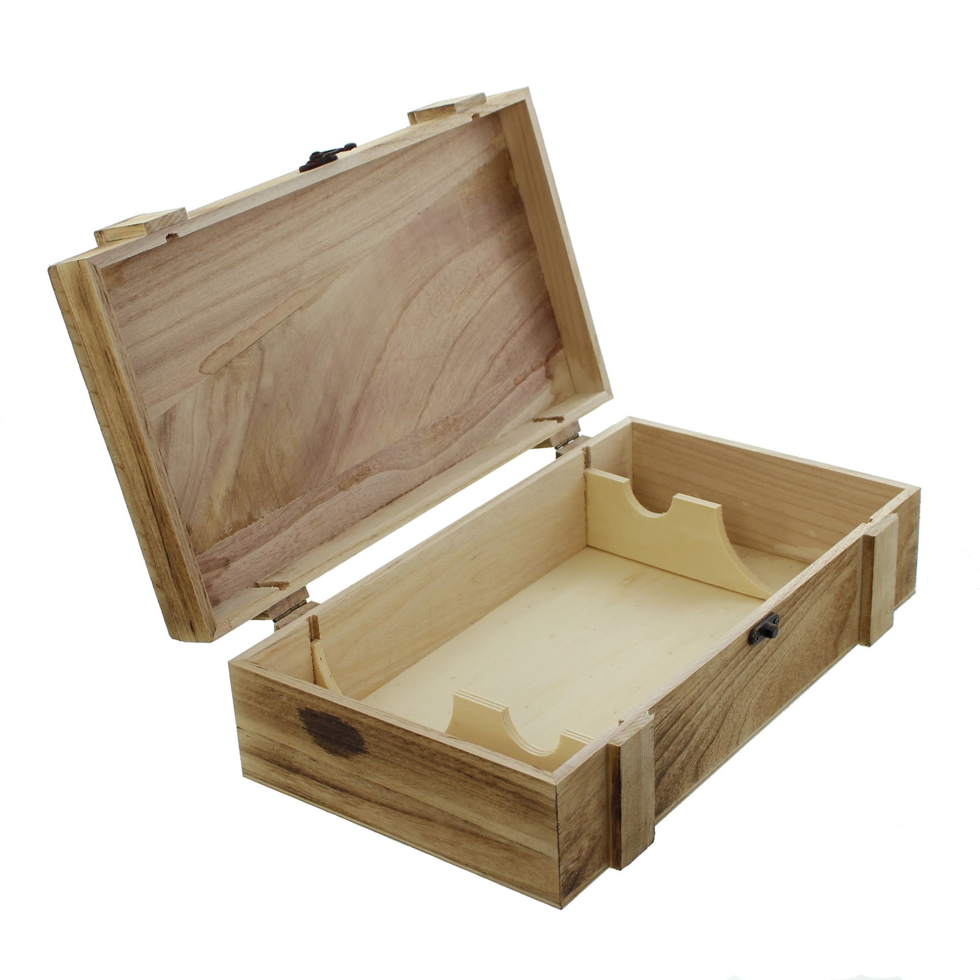 Acheter Coffret en bois "rustique" pour 2 bouteilles  dans la boutique en ligne de Frank Flechtwaren pour Amateur de vin