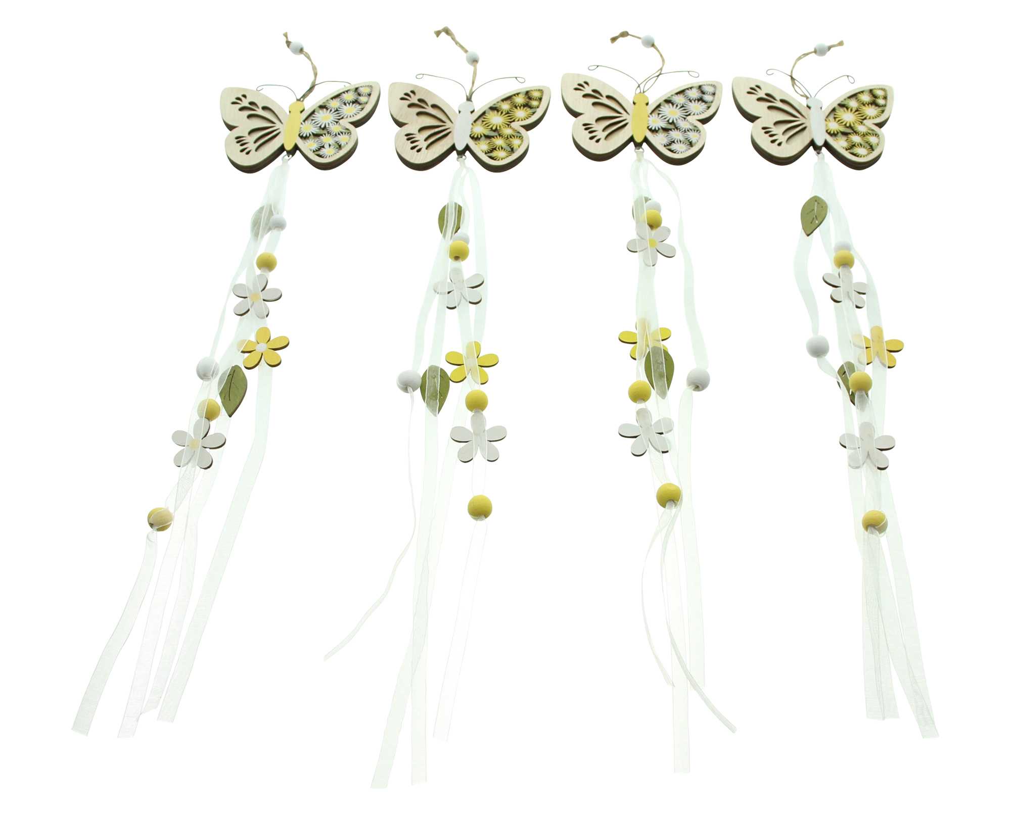 Acheter Lot de 4 suspensions "papillon"  dans la boutique en ligne de Frank Flechtwaren pour Pâques