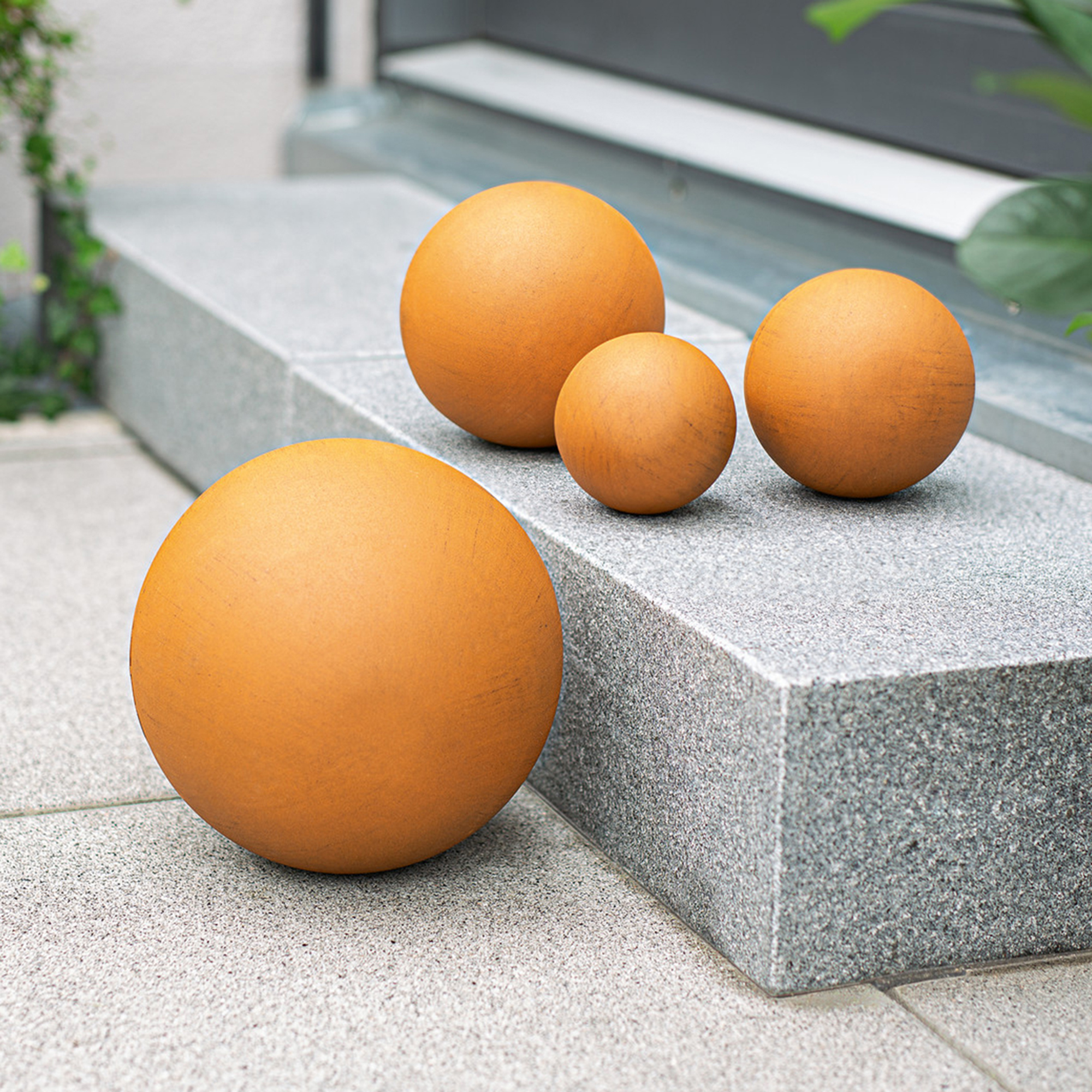 Acheter Lot de 3 boules "rouillée"  dans la boutique en ligne de Frank Flechtwaren