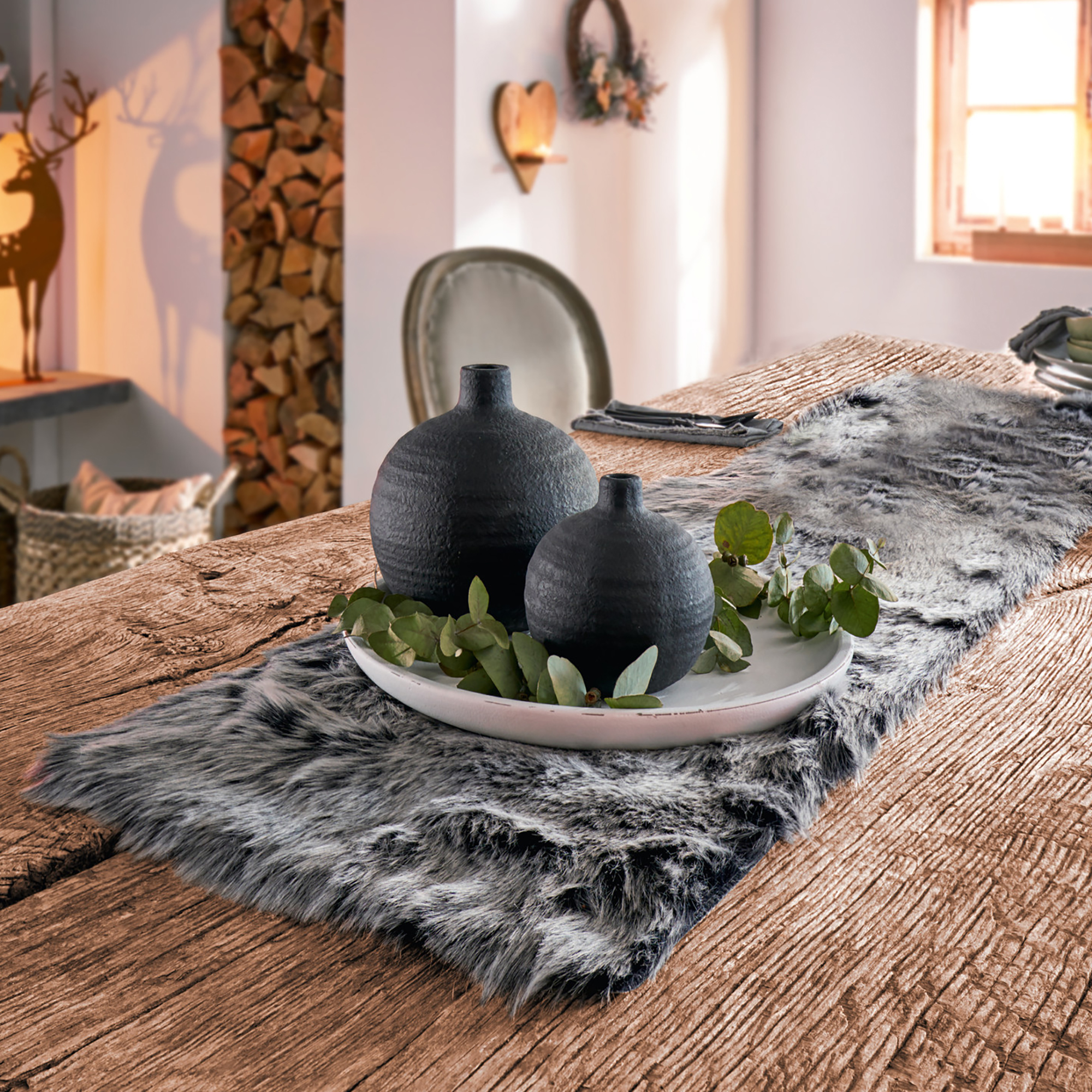 Acheter Lot de 2 vases décoratifs "noir"  dans la boutique en ligne de Frank Flechtwaren