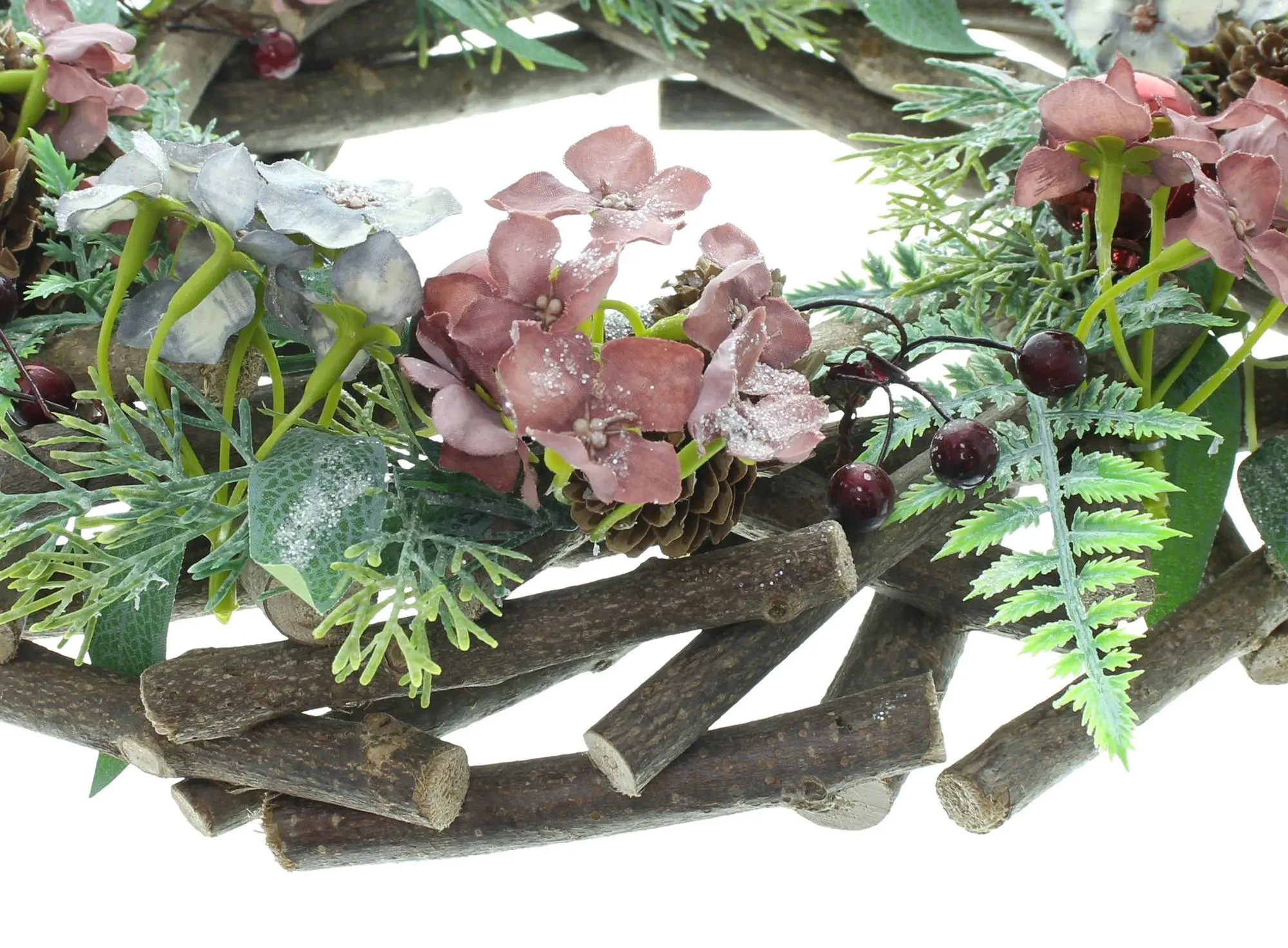 Acheter Couronne « Winter Blossom » dans la boutique en ligne de Frank Flechtwaren pour Couronnes de Noël