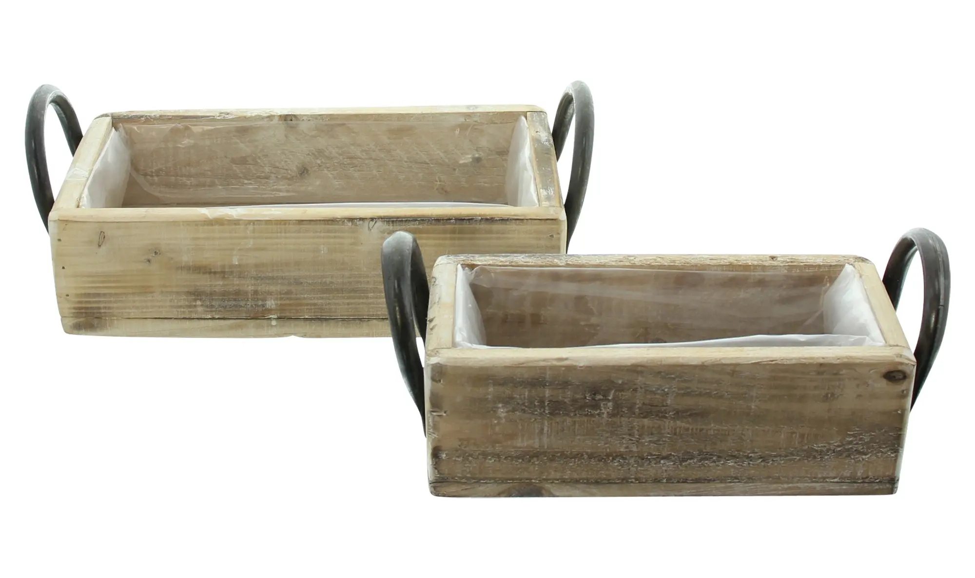 Acheter Lot de 2 caisses "poignées métalliques"  dans la boutique en ligne de Frank Flechtwaren