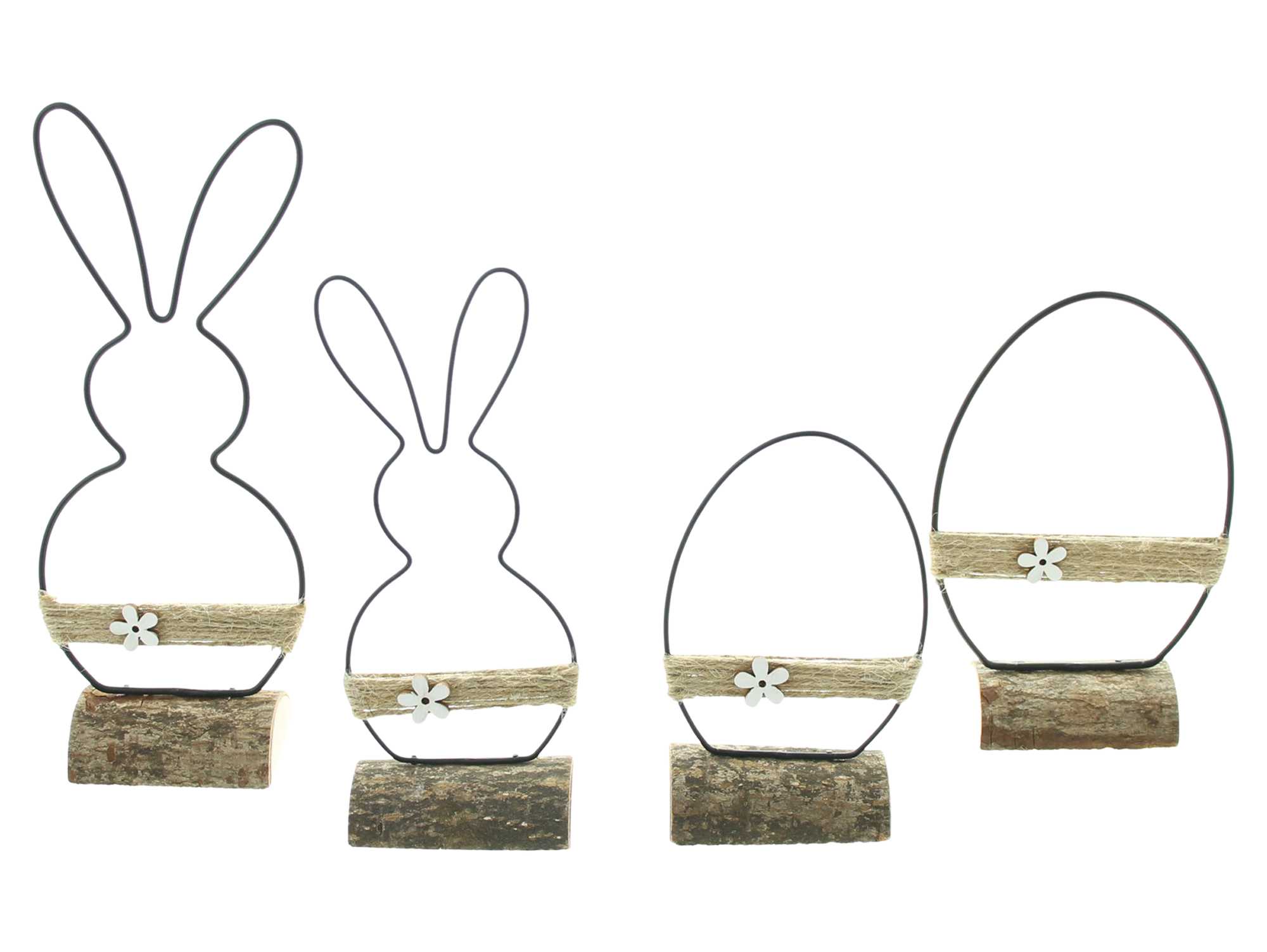 Acheter Lot de 4 décorations de Pâques "moderne"  dans la boutique en ligne de Frank Flechtwaren pour Pâques
