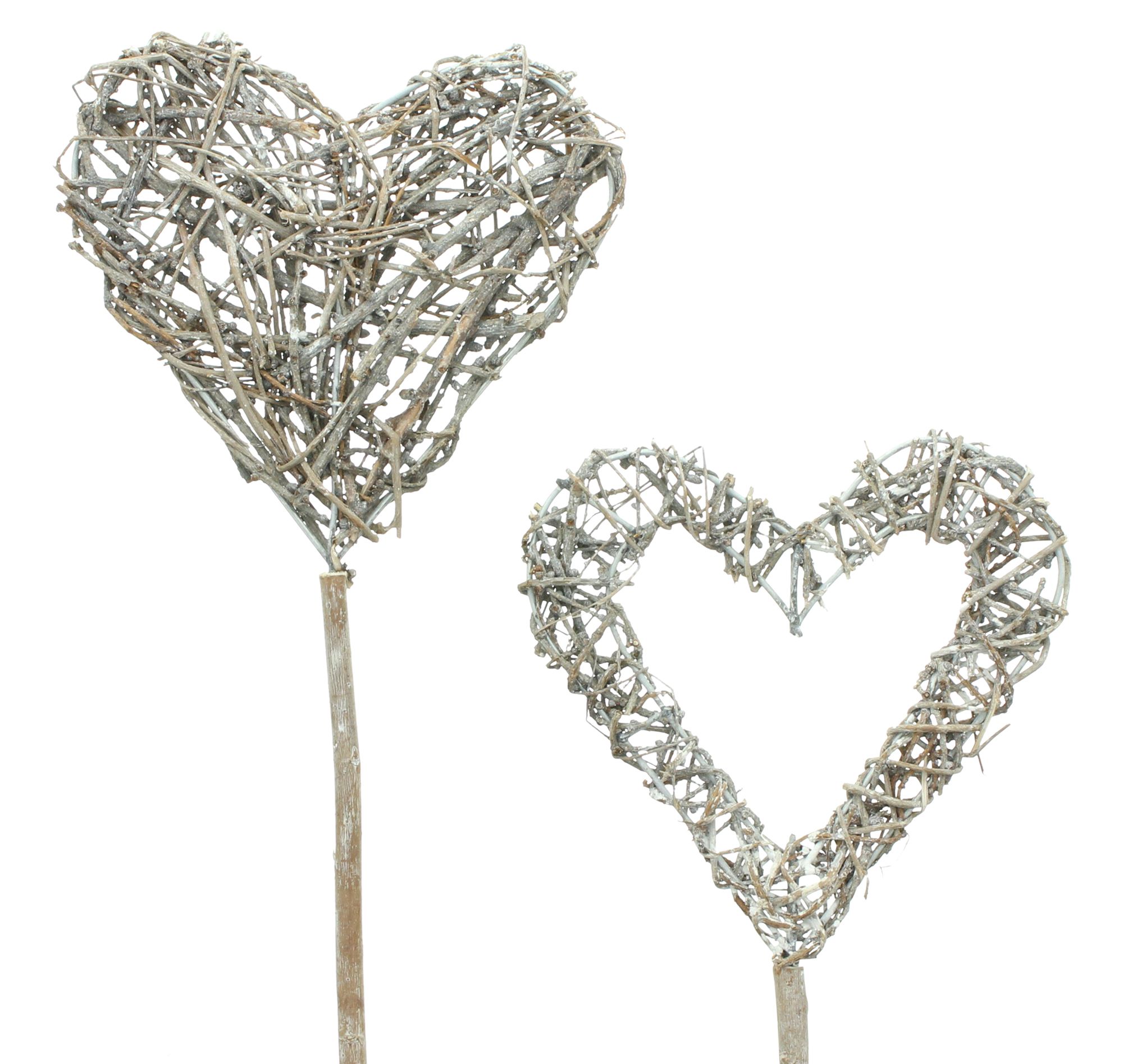 Acheter Lot de 2 piques "coeur"  dans la boutique en ligne de Frank Flechtwaren pour Pâques