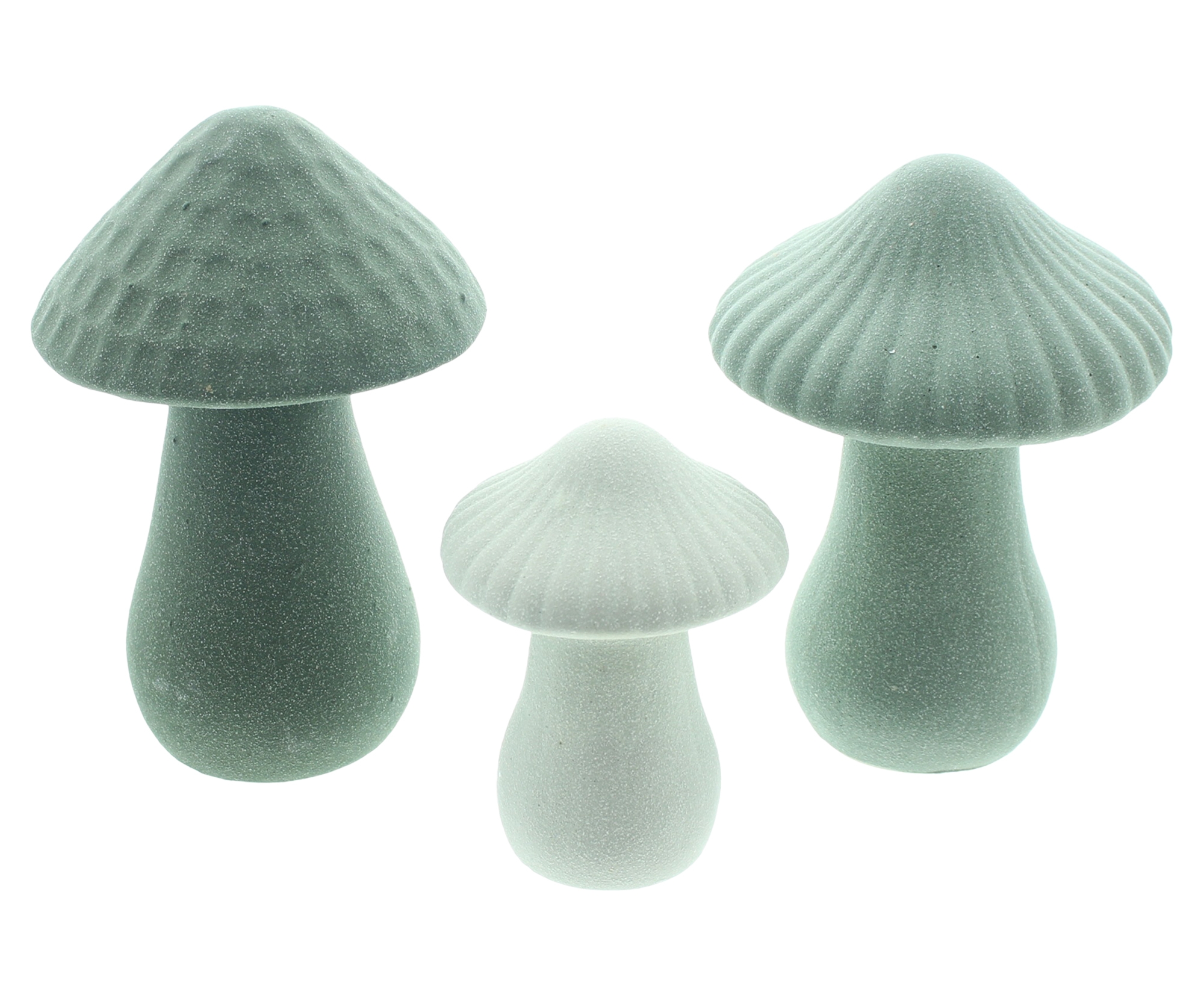Acheter Lot de 3 champignons "vert"  dans la boutique en ligne de Frank Flechtwaren pour Série titre automne/hiver