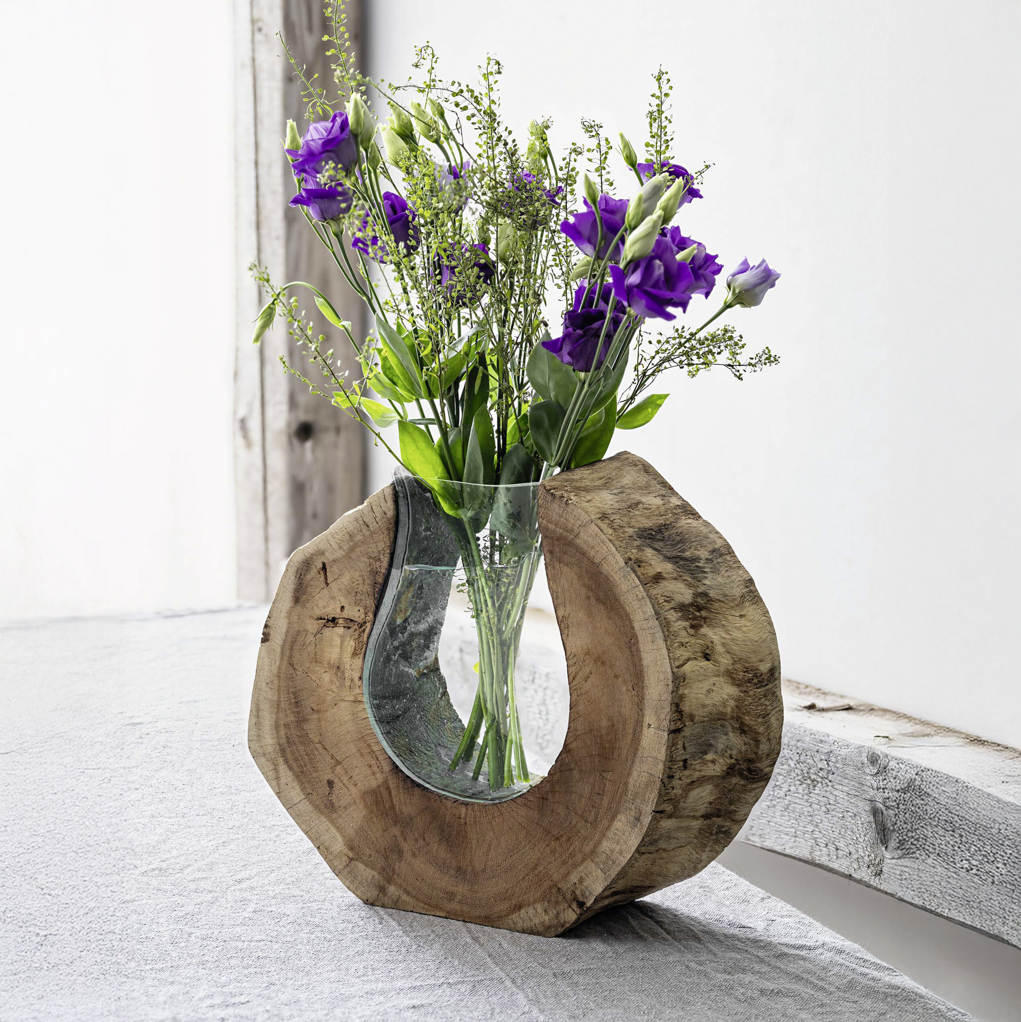 Acheter Vase "bois de racine"", rond  dans la boutique en ligne de Frank Flechtwaren