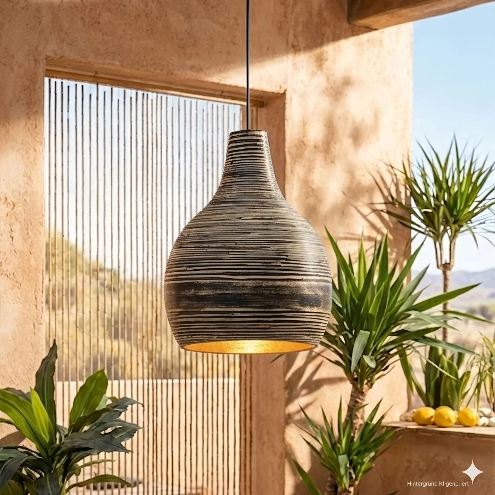 Acheter Lampe suspendue "Black Bamboo"  dans la boutique en ligne de Frank Flechtwaren
