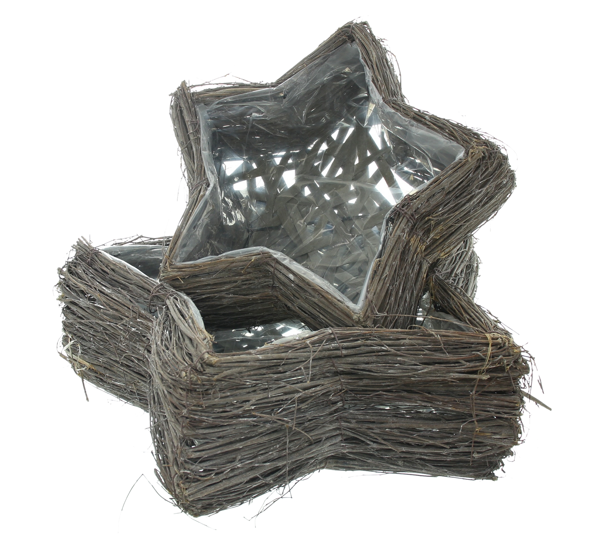 Acheter Lot de 2 jardinières "étoile en brindilles"  dans la boutique en ligne de Frank Flechtwaren pour Noël