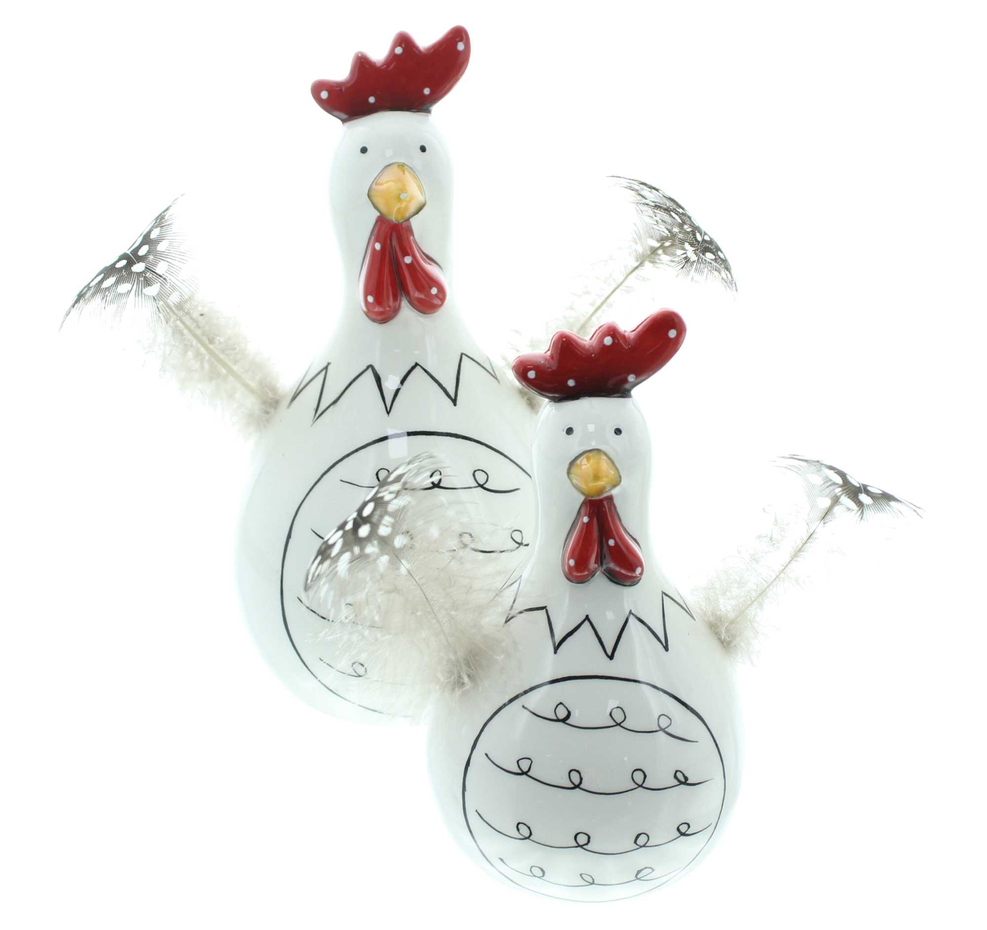 Acheter Lot de 2 poules "plumes"  dans la boutique en ligne de Frank Flechtwaren pour Lapin &amp; co