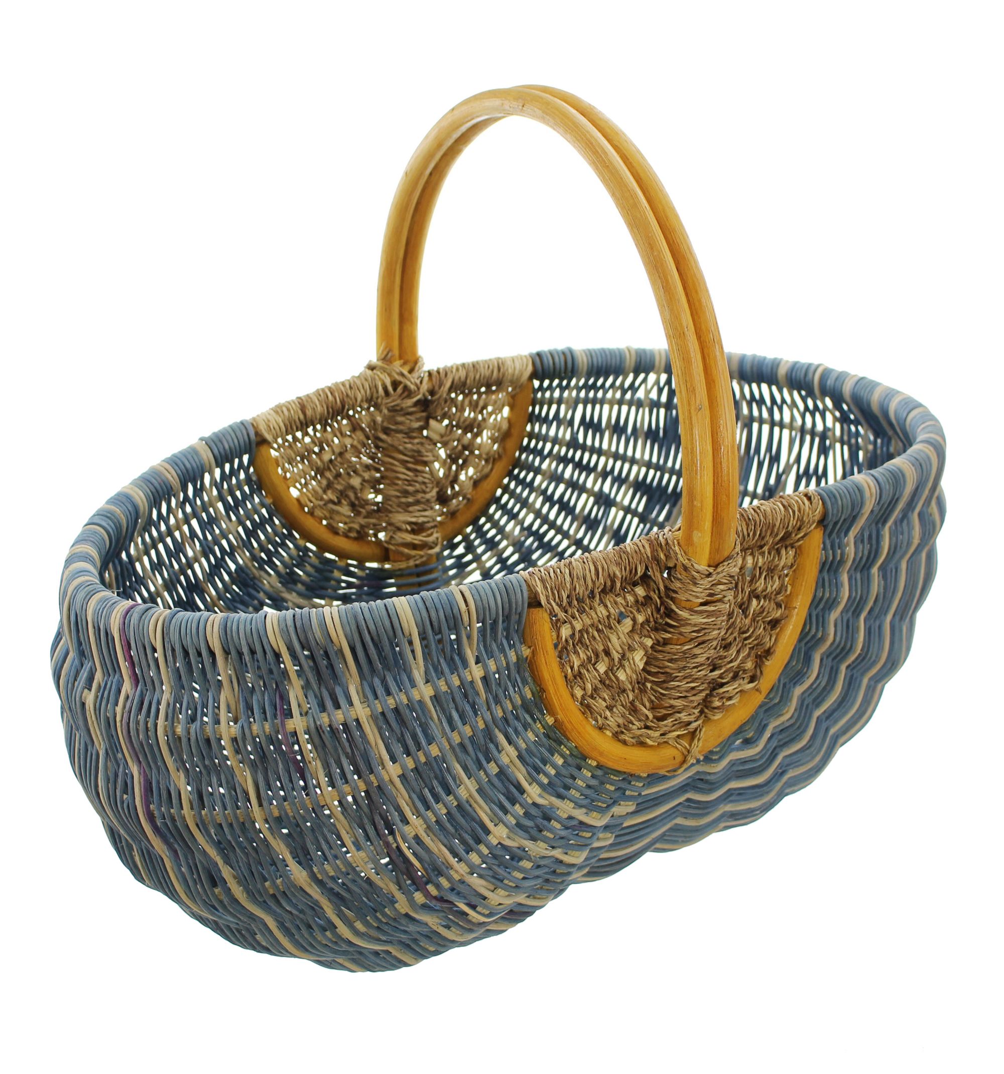 Acheter Panier à courses "bleu/nature" dans la boutique en ligne de Frank Flechtwaren pour Paniers à provisions Acheter Panier à courses "bleu/nature" dans la boutique en ligne de Frank Flechtwaren pour Paniers à provisions