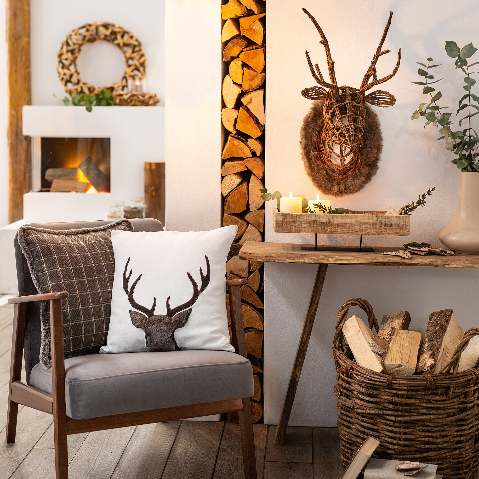 Acheter Housse de coussin "bois de cerf" dans la boutique en ligne de Frank Flechtwaren pour Automne Acheter Housse de coussin "bois de cerf" dans la boutique en ligne de Frank Flechtwaren pour Automne