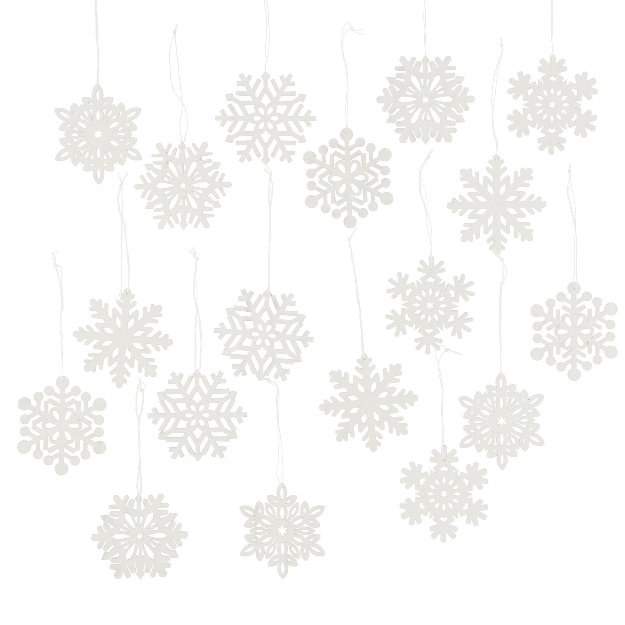 Acheter Lot de 18 suspensions "flocons de neige"  dans la boutique en ligne de Frank Flechtwaren pour Décorations pour sapins de Noël