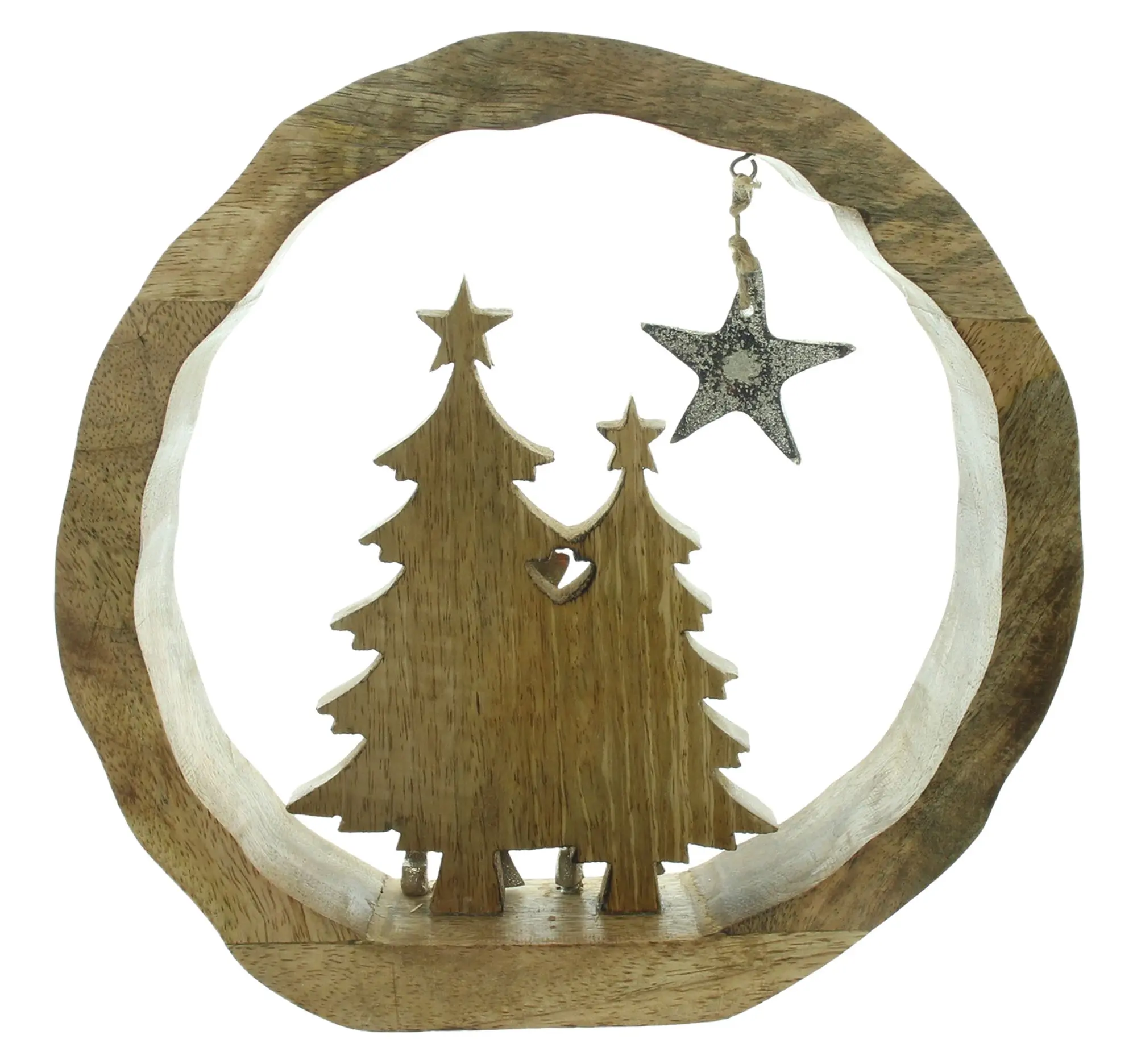 Acheter Couronne en bois « Forêt d'hiver »  dans la boutique en ligne de Frank Flechtwaren pour Anneaux de décoration
