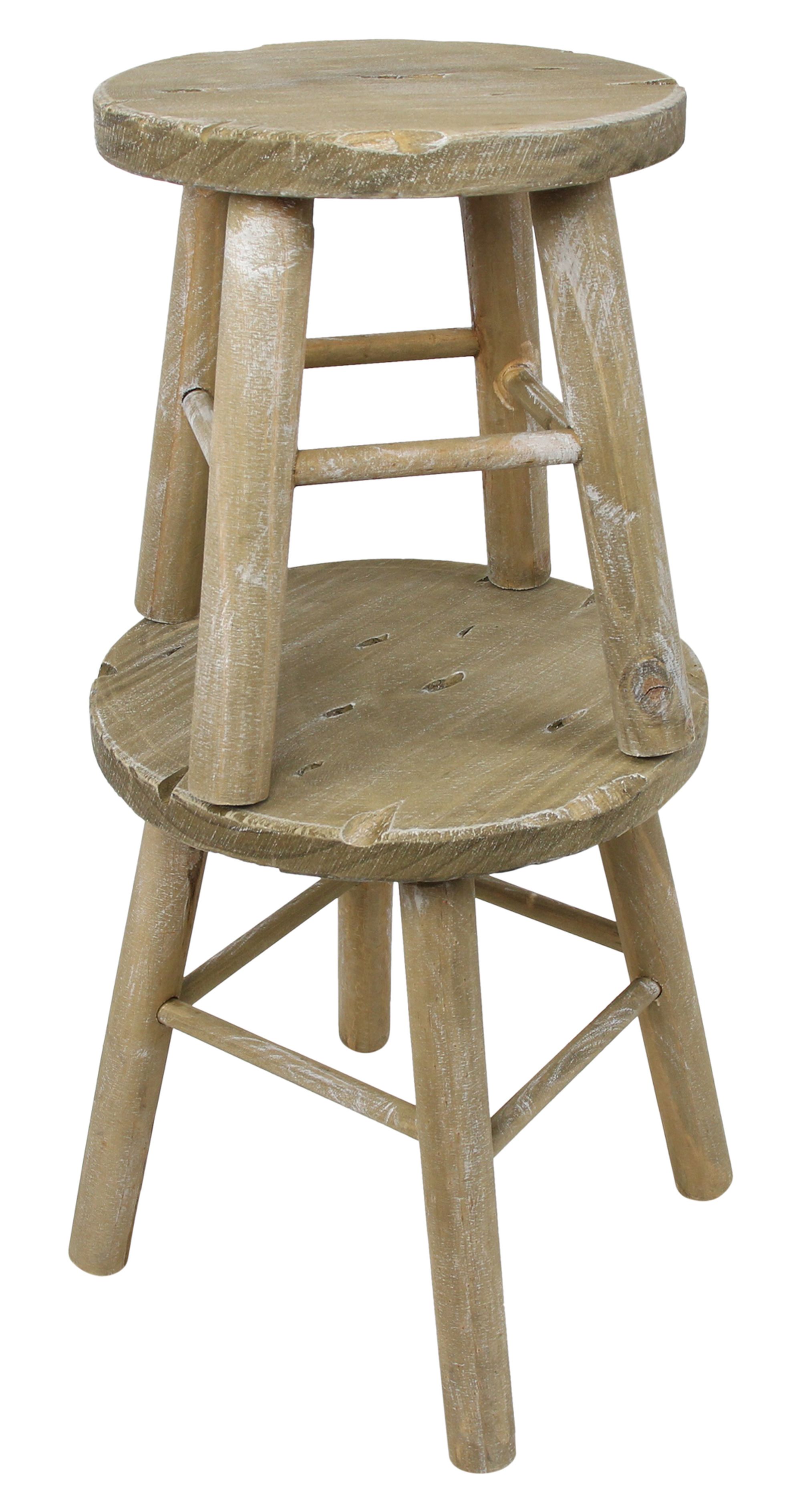 Acheter Lot de 2 tabourets en bois "rond"  dans la boutique en ligne de Frank Flechtwaren pour Automne