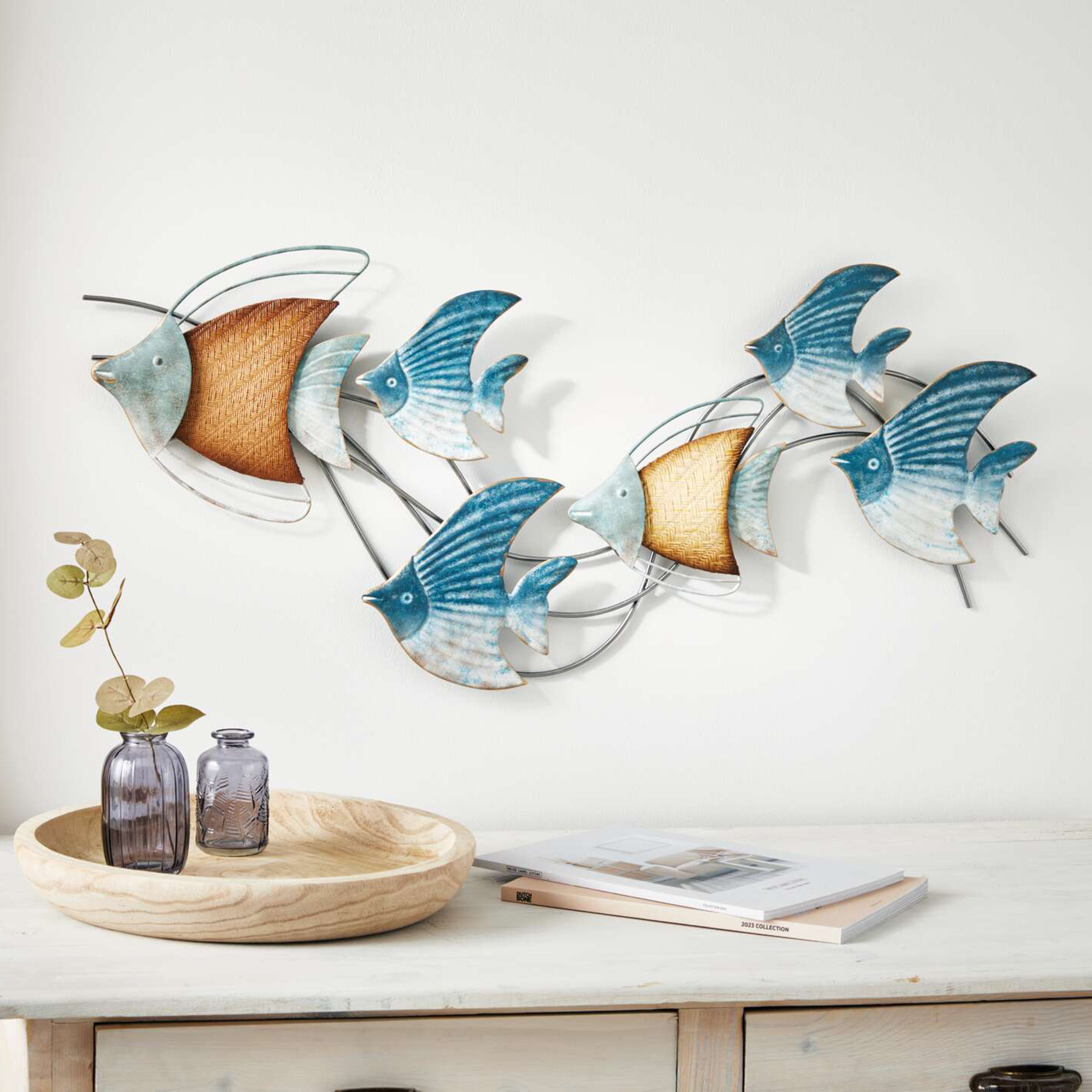 Acheter Décoration murale "banc de poissons"  dans la boutique en ligne de Frank Flechtwaren