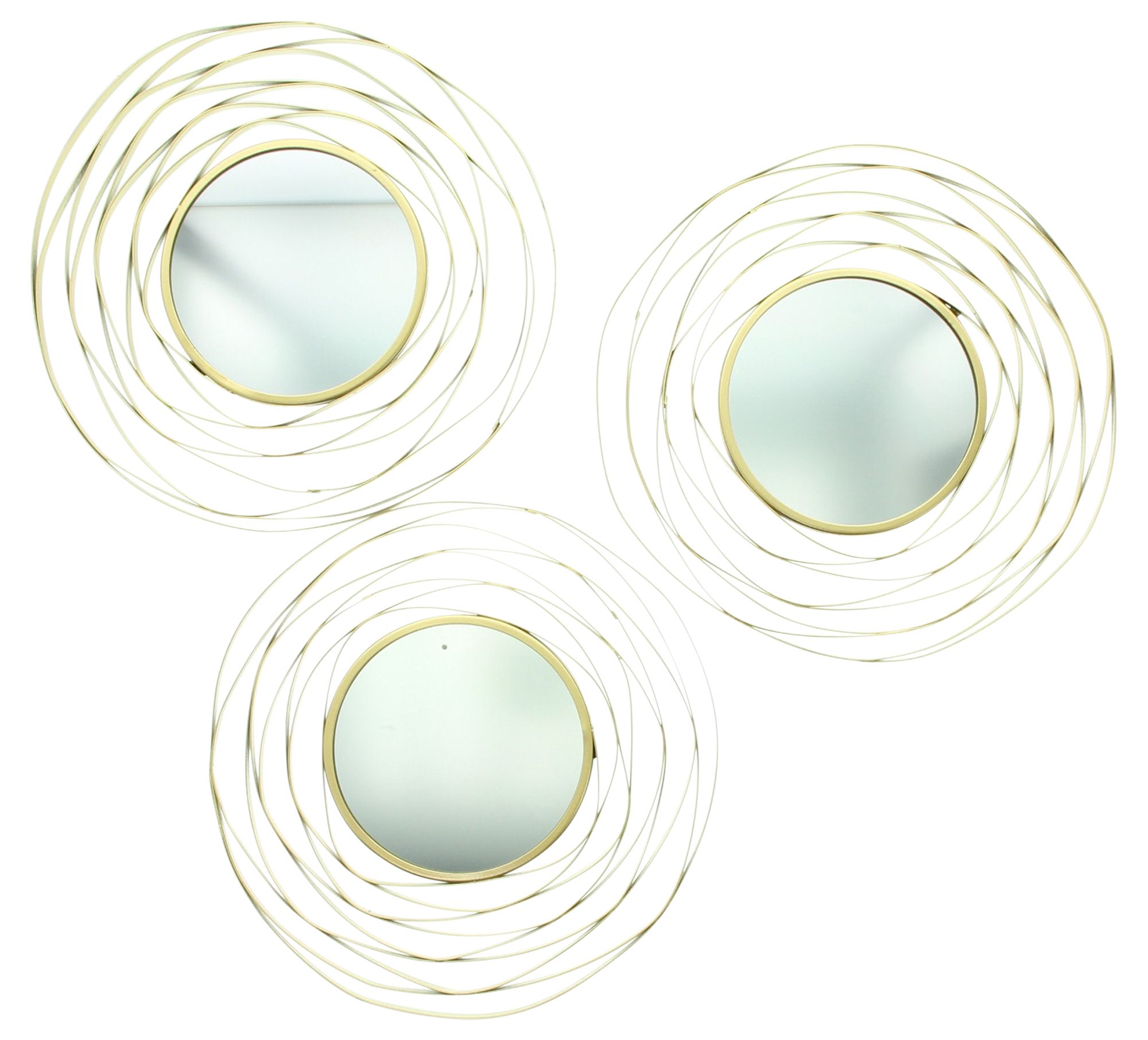 Acheter Lot de 3 miroirs "doré"  dans la boutique en ligne de Frank Flechtwaren pour Miroirs
