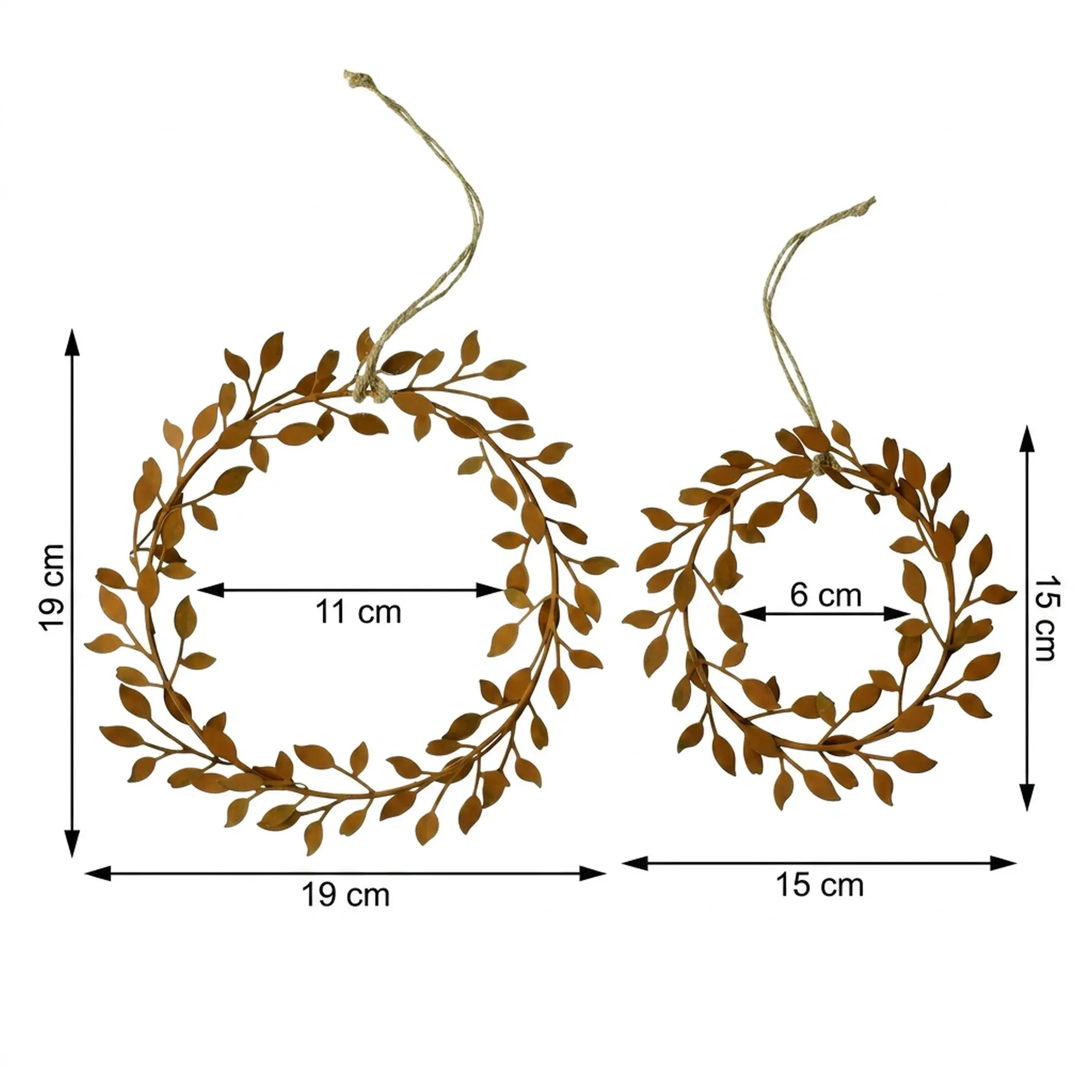 Acheter Lot de 2 suspensions "couronne de feuilles"  dans la boutique en ligne de Frank Flechtwaren pour Suspensions décoratives