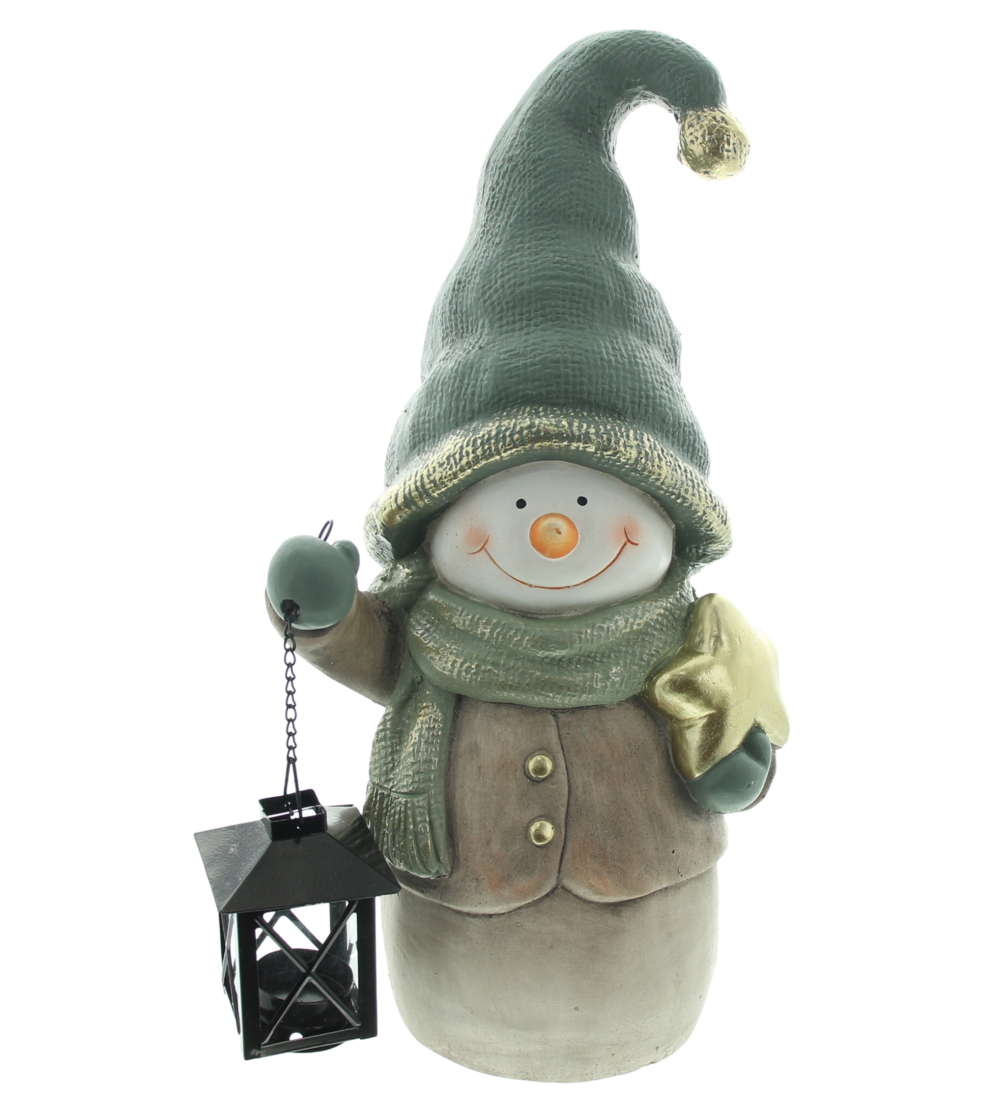 Acheter Figurine "bonhomme de neige avec lanterne"  dans la boutique en ligne de Frank Flechtwaren pour Figurines