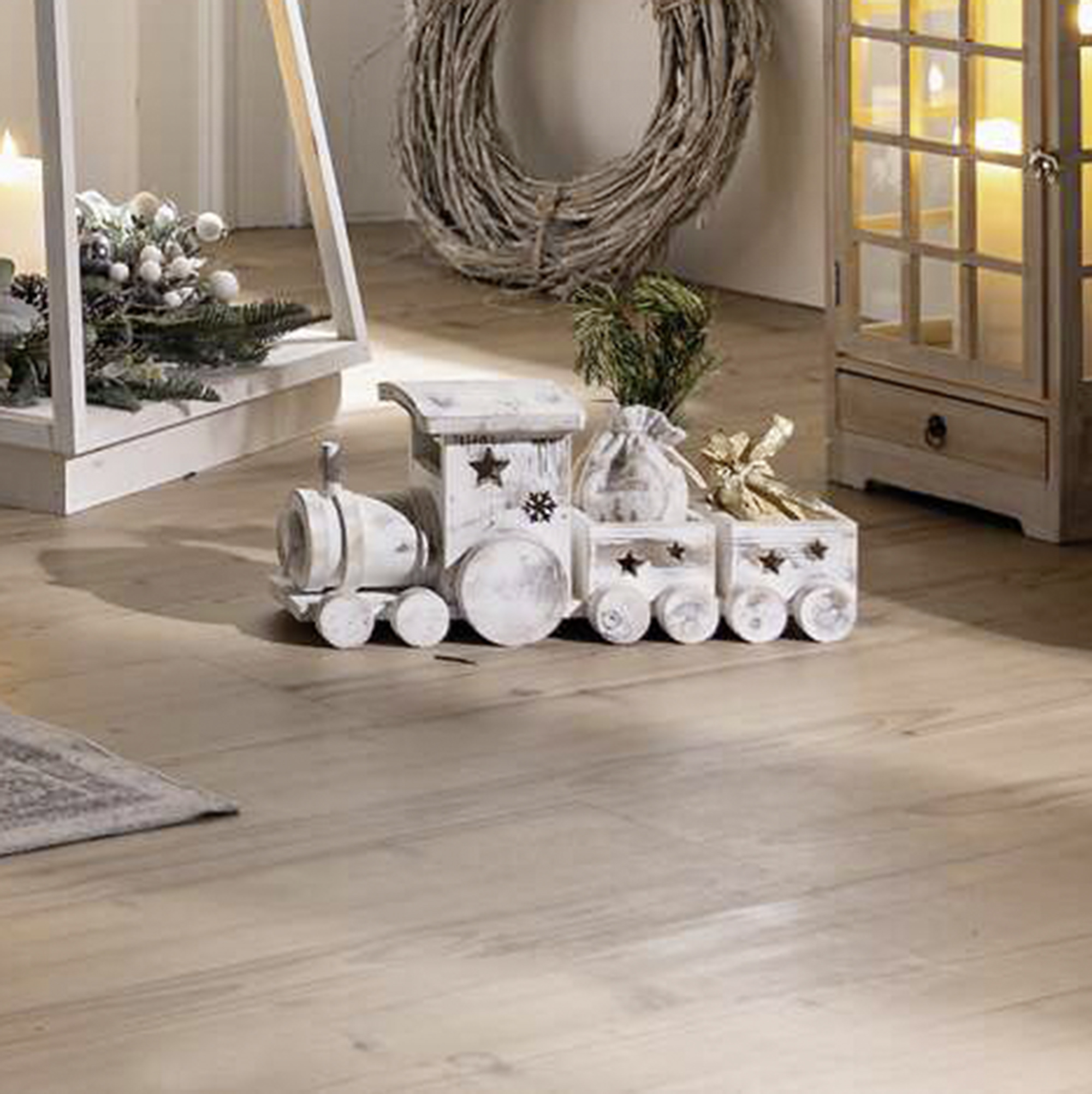 Acheter Train décoratif "Shabby-White"  dans la boutique en ligne de Frank Flechtwaren