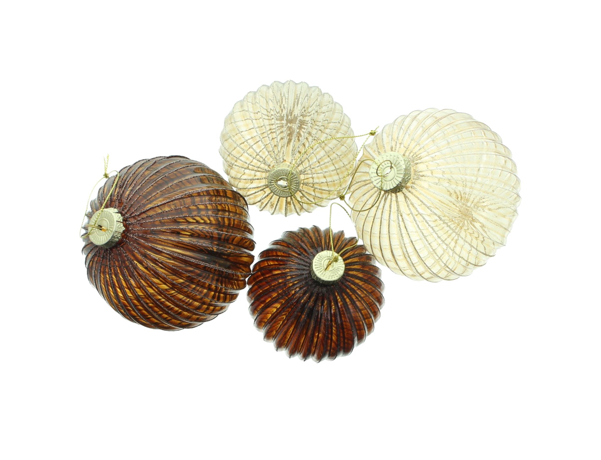 Acheter Boule « Shiny Brown », lot de 4 dans la boutique en ligne de Frank Flechtwaren pour Noël