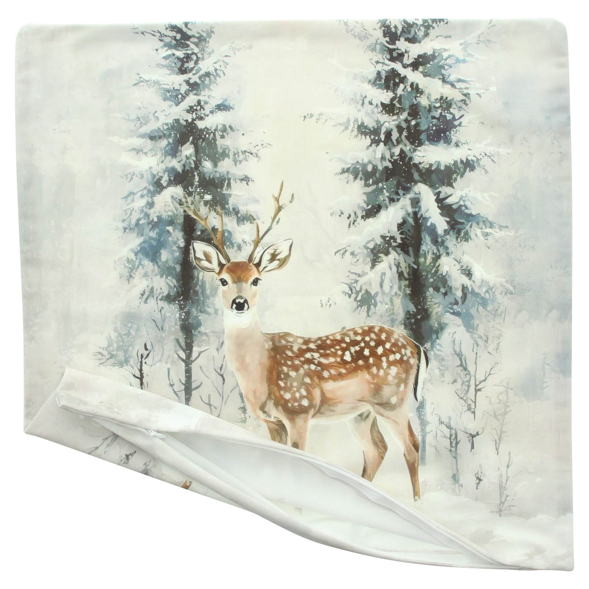Acheter Housse de coussin « Cerf d'hiver »  dans la boutique en ligne de Frank Flechtwaren pour Coussins &amp; remplissages