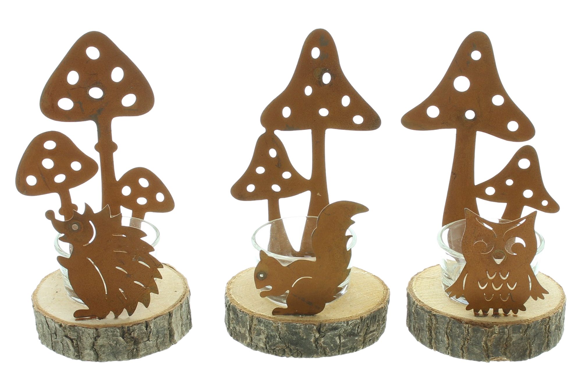 Acheter Lot de 3 bougeoirs "automne"  dans la boutique en ligne de Frank Flechtwaren pour Automne