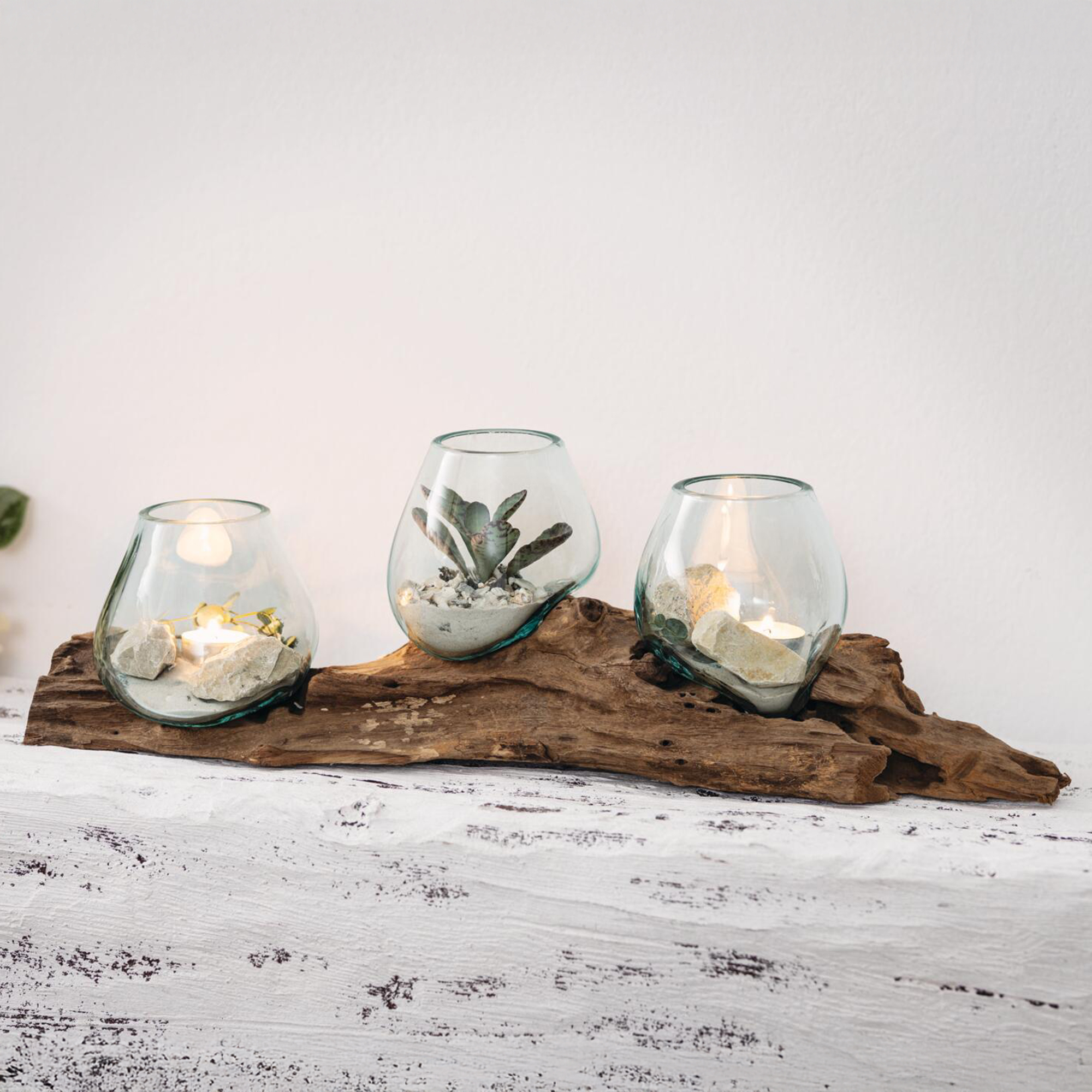 Acheter Plateau pour photophore "bois de racine"  dans la boutique en ligne de Frank Flechtwaren