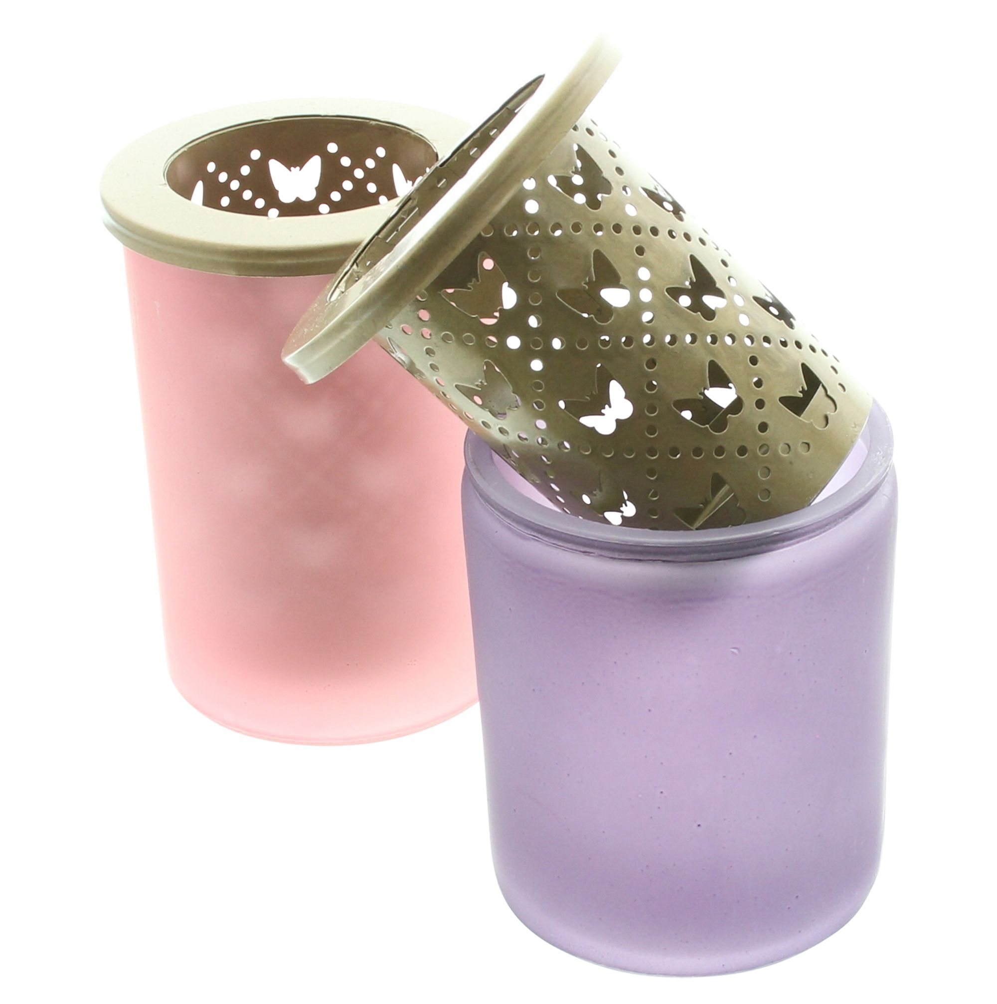 Acheter Lot de 2 photophores "papillon"  dans la boutique en ligne de Frank Flechtwaren pour Supports bougies réchaud